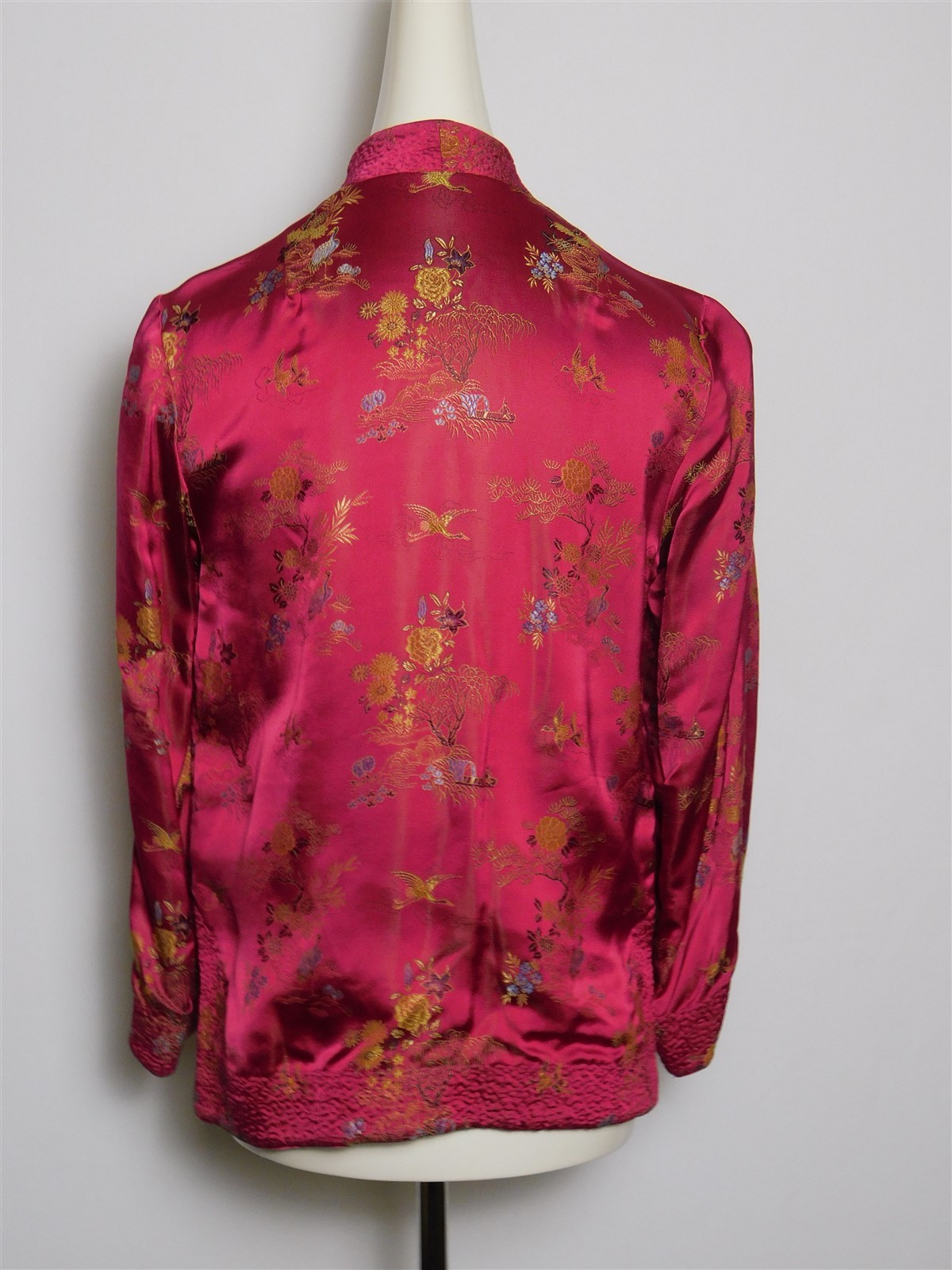 Vintage 1960s Women’s Reversible Qipao Button Silk Chinese Embellished Jacket