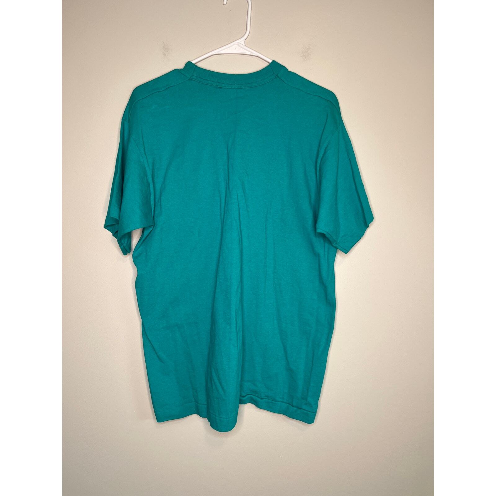 Vintage 1990s Disney Parks Mickey Co Teal Animation Sketch Character Shirt L