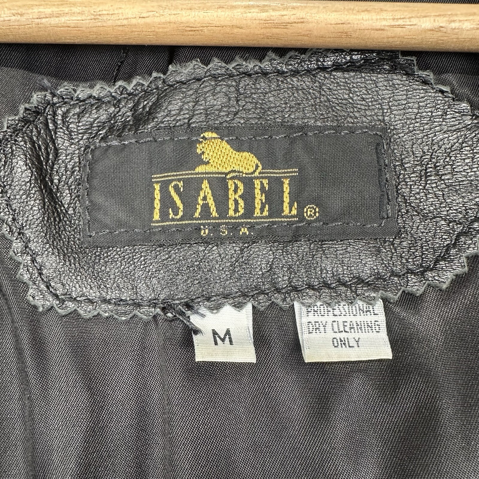 Vintage Isabel Western Black Leather Vest M Concho Biker Cowboy Southwestern USA