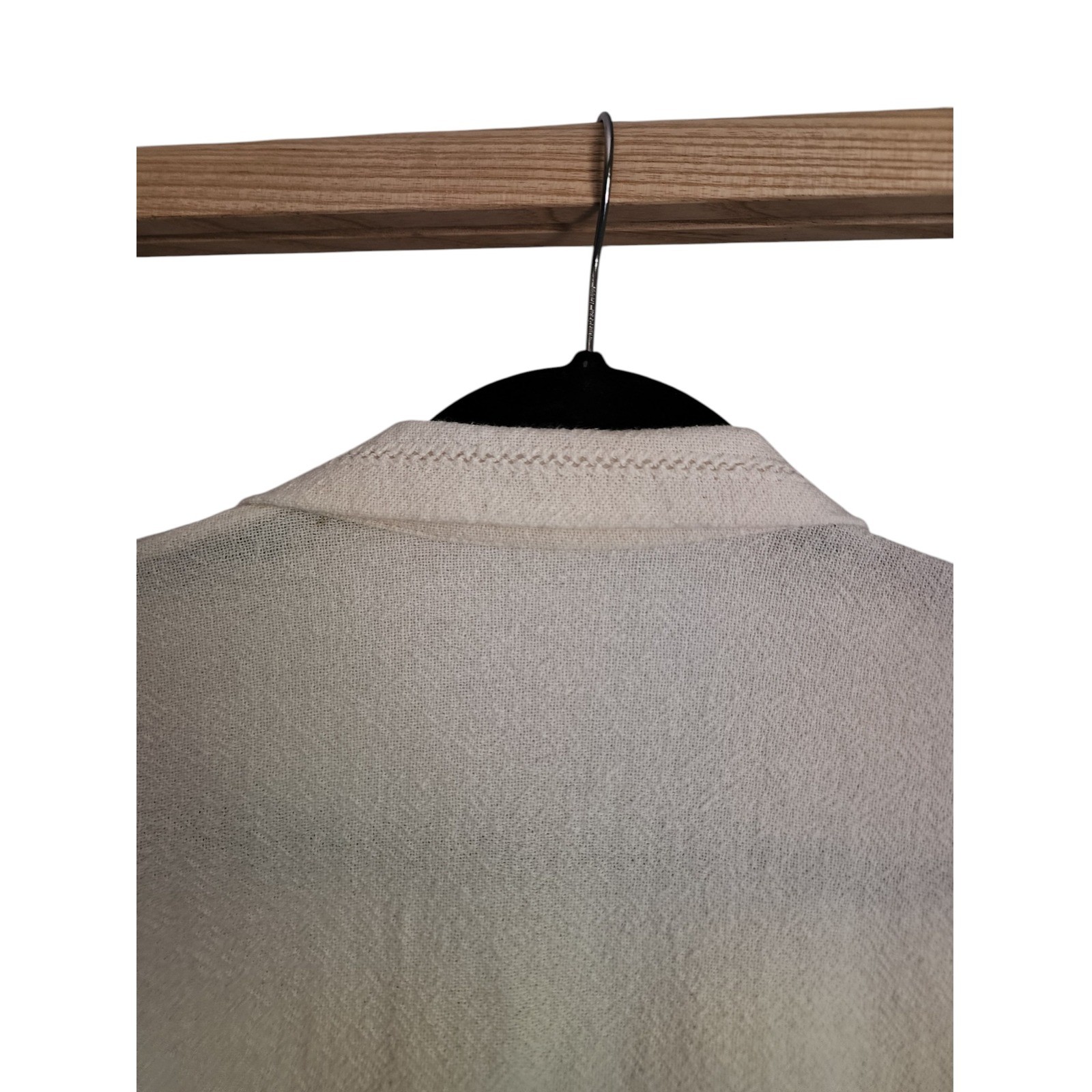 Vintage White Textured Button Front Blouse, Lace Detail, Cottagecore, Size M