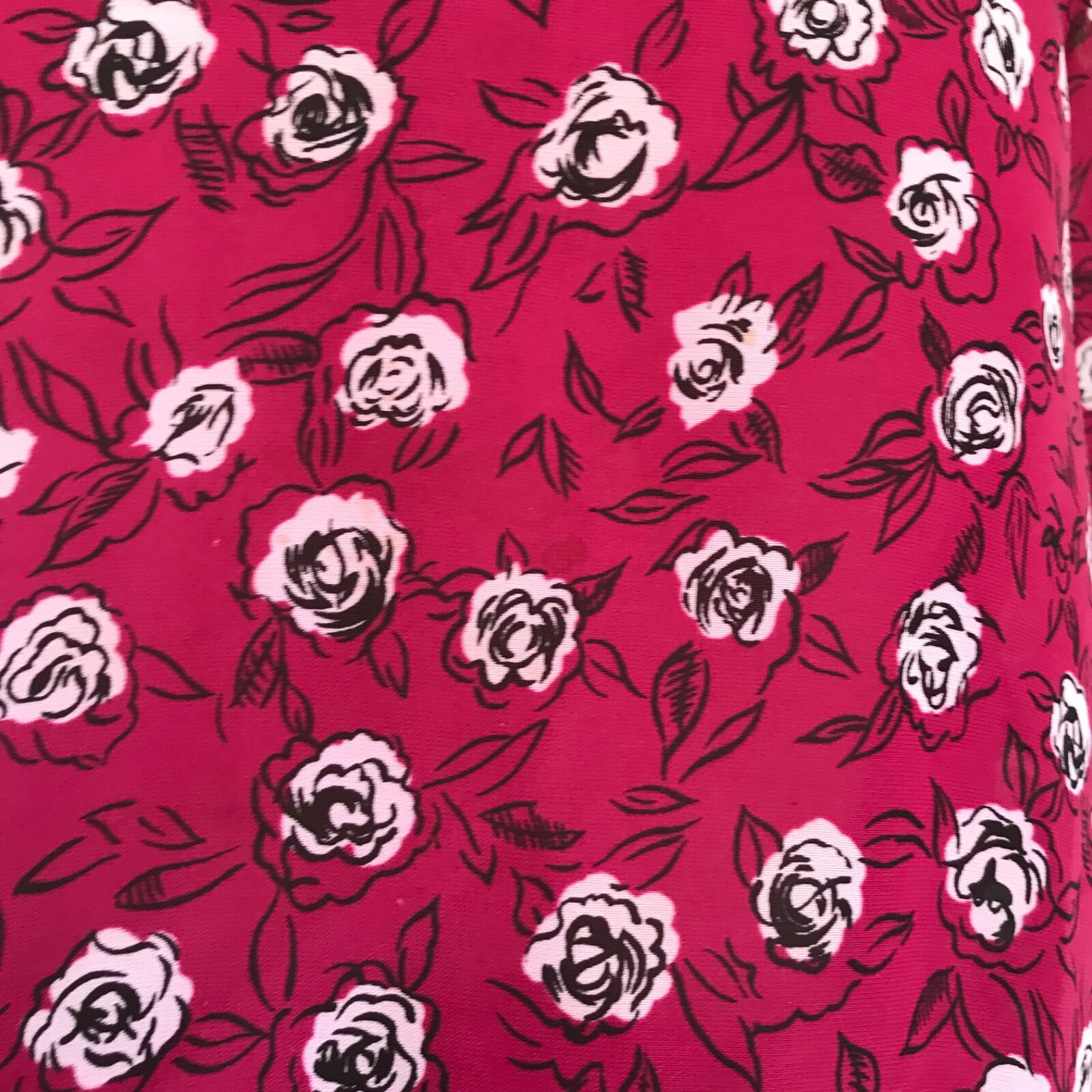 Vintage Sally Lou Cottage Core Dress, Sailor Collar Magenta Chiffon Midi