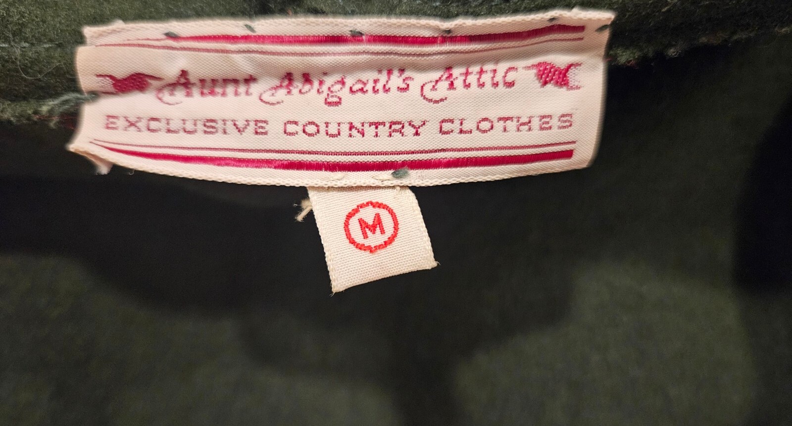 Aunt Abigail’s Attic Medium Dark Green Wool Full Length Cape Hooded Vintage 80’s
