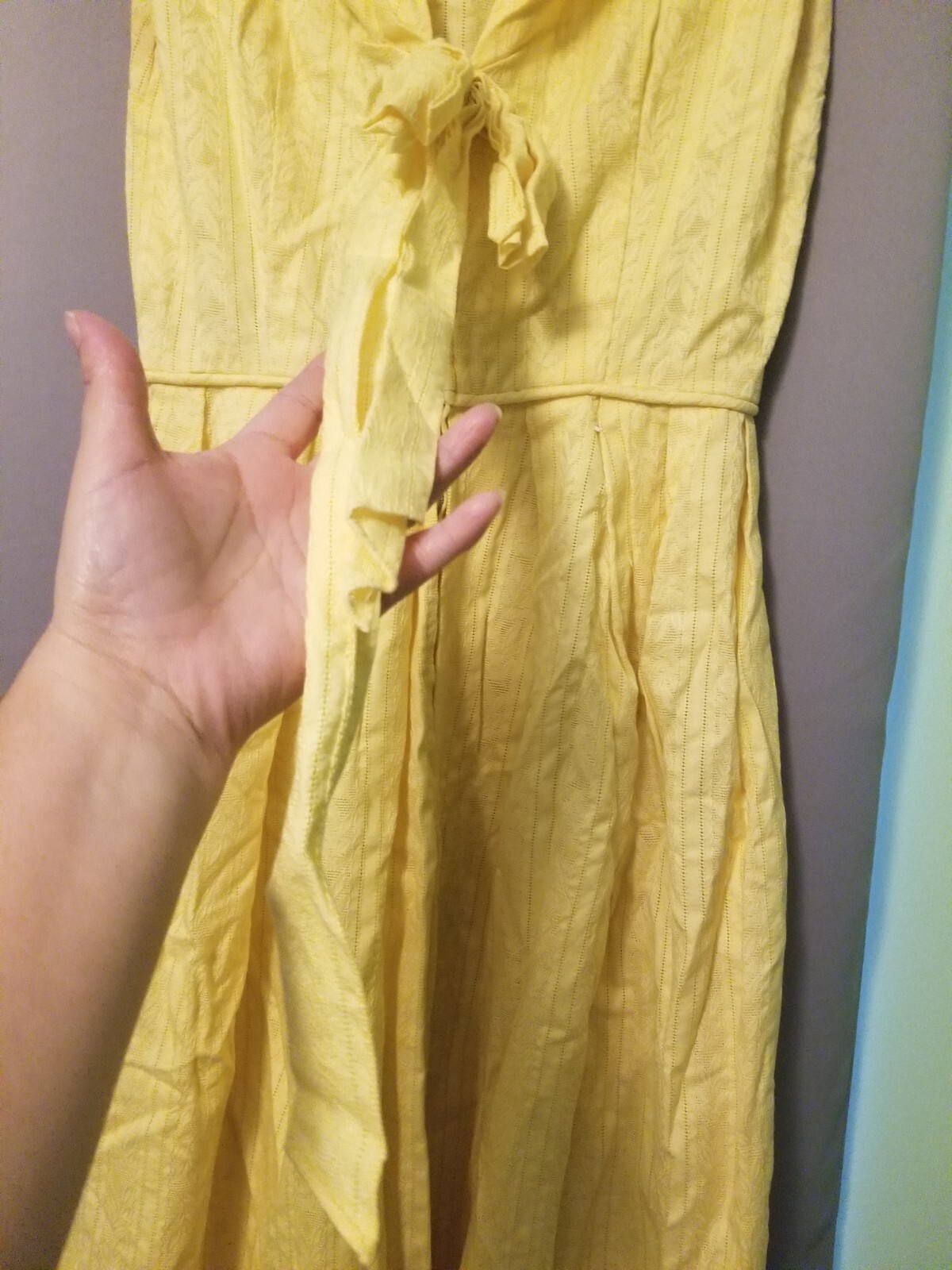 Vintage Made Especial By Lora Yellow Maxi Dress S