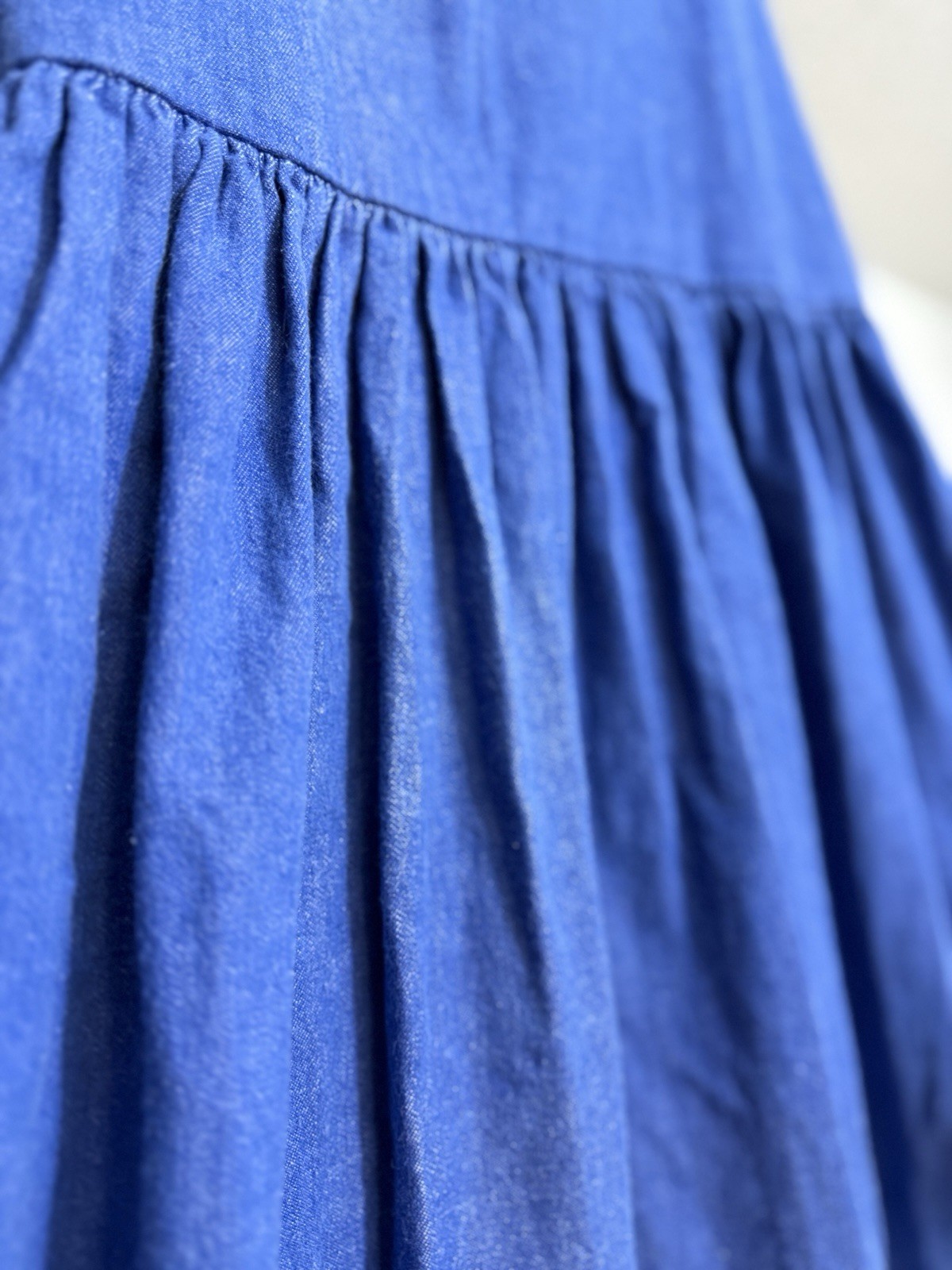 Vintage Dogwood lane Denim dress Sz Medium Fruit Bottons