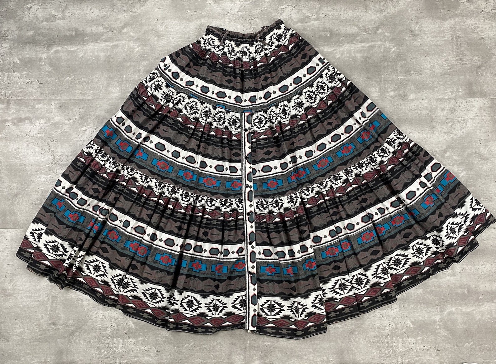 vintage DESERT WEST by SHERRY HOLT maxi skirt ONE SIZE Southwestern cow girl