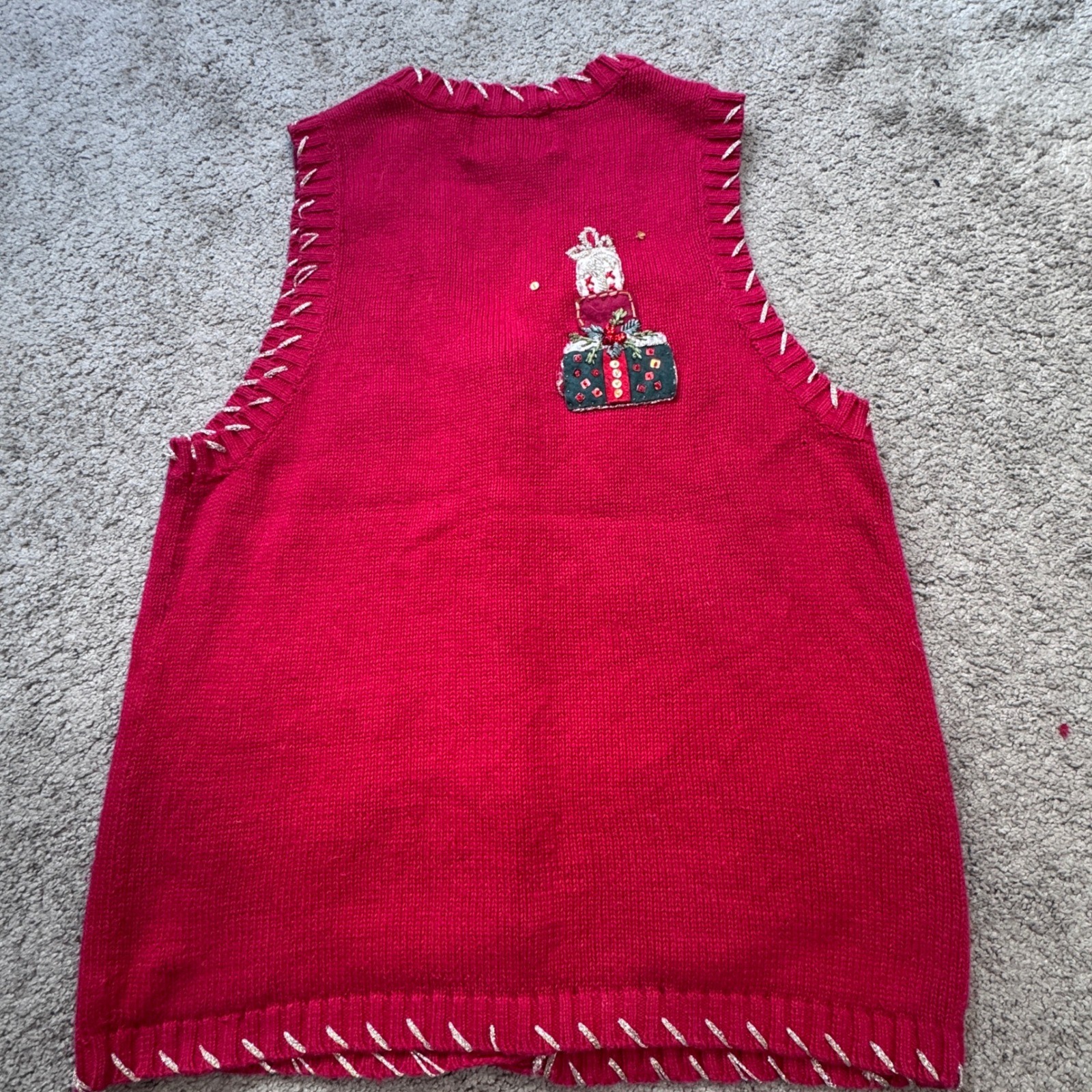 Vintage Heirloom Collectibles Women’s Small Christmas Sweater Vest Presents