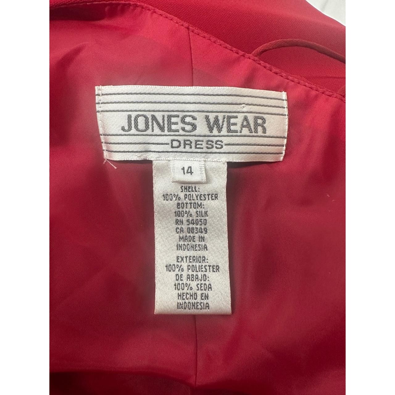 Vintage Jones Wear Red Spaghetti Straps Ruffle Hem Y2K 90’s Dress Size 14