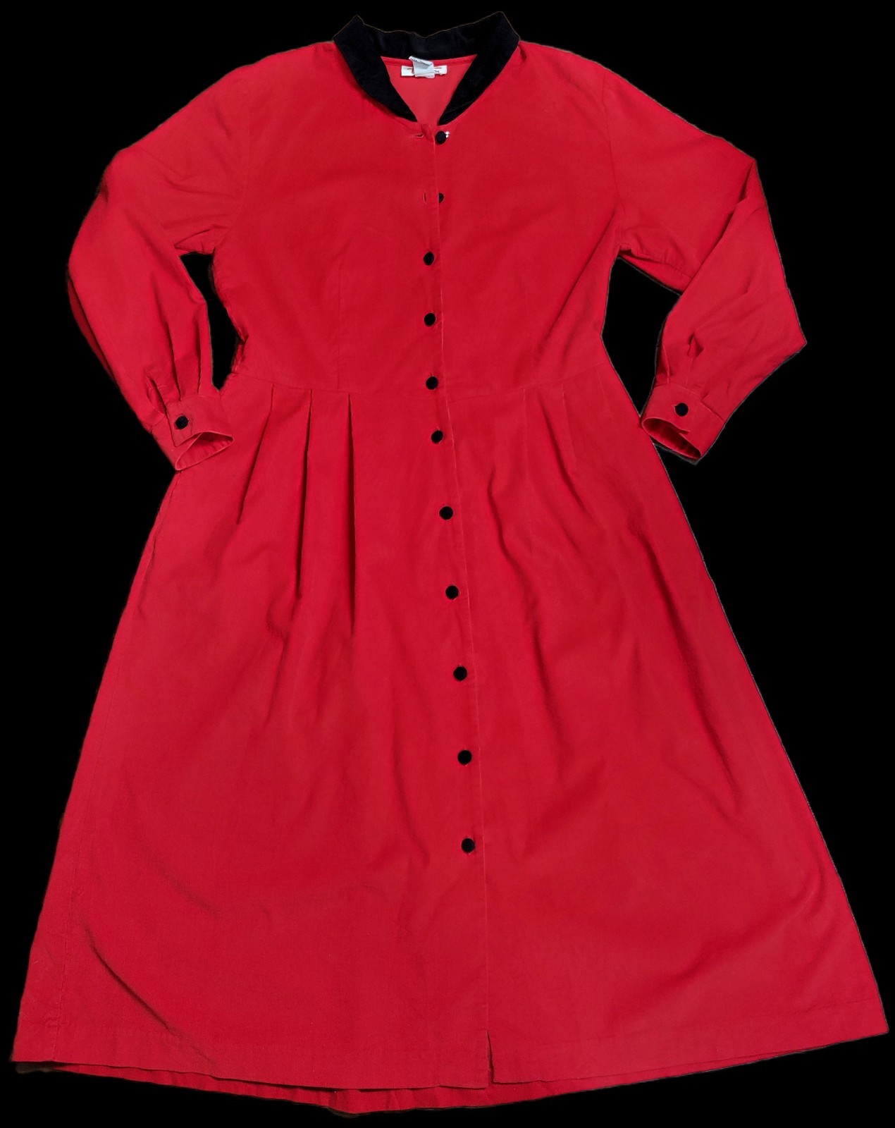 Vintage Y2k Talbots 100% Cotton Maxi Corduroy Holiday Dress 16 Modest Prairie