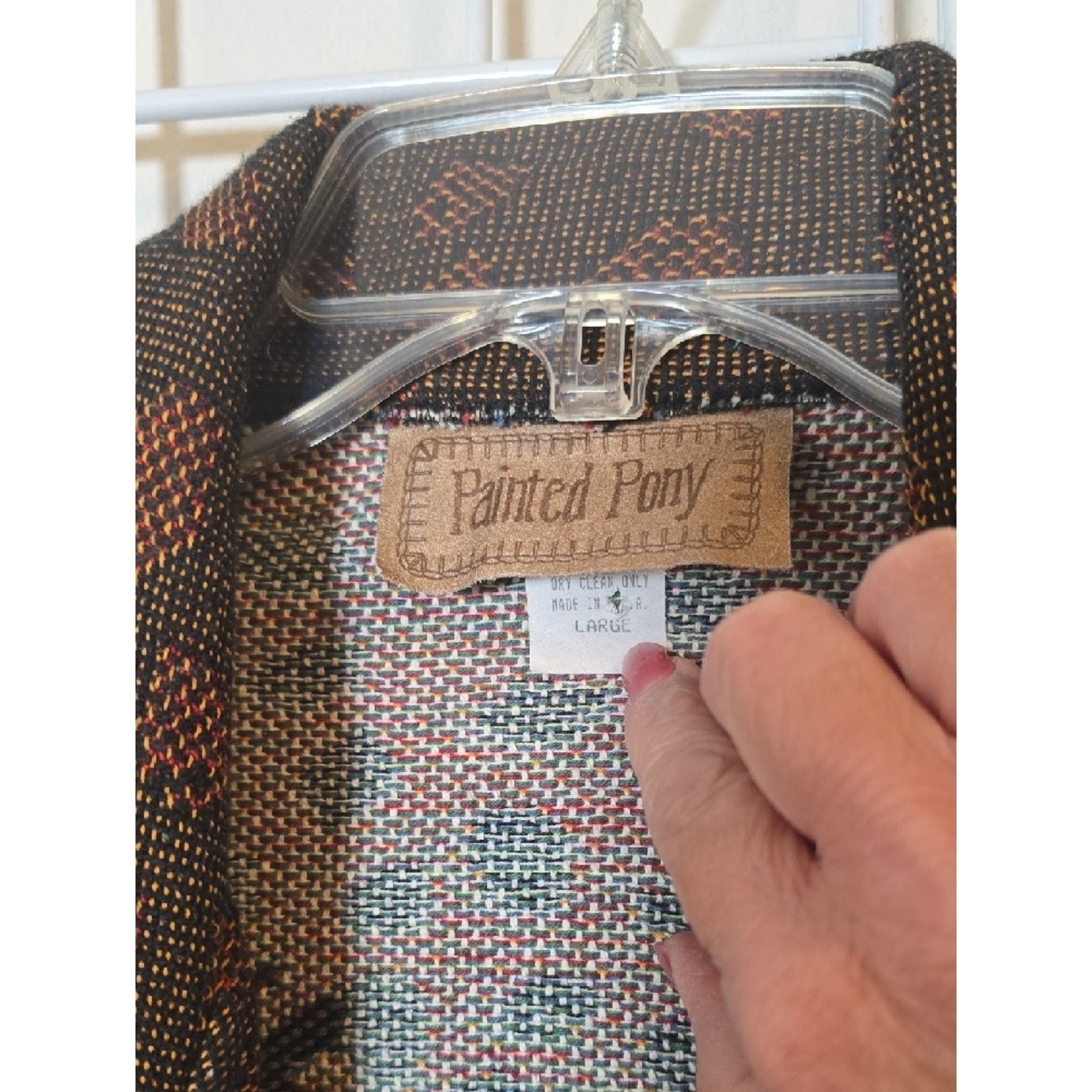 Painted Pony Vintage Giraffe Tapestry Women’s Jacket Brown Multi Size Large