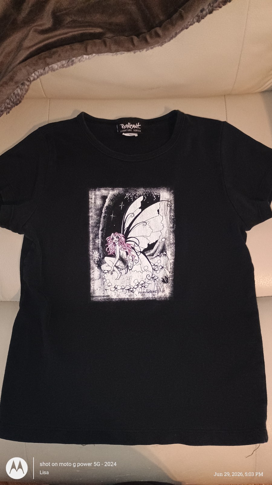 VTG Replicant Clothing Women’s Fairy TShirt Sz M Y2K Nu Metal Goth – See Pics!