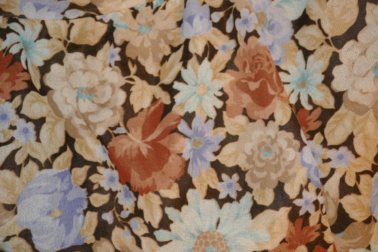 Eccobay Floral Button Up Sheer Blouse Shirt Size 11-12
