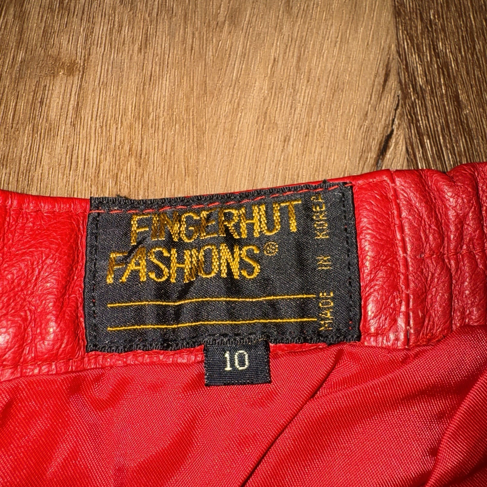 Vintage Leather Pants Womens 10 Red 1980s Rocker Grunge New Wave 80s 30 x 29