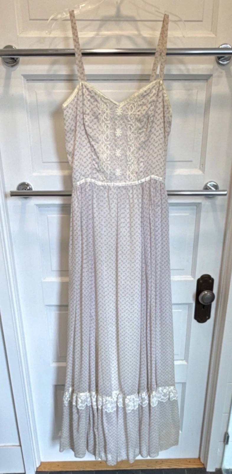 Vintage Gunne Sax by Jessica Prairie Floral Print Maxi Dress with lace jacket