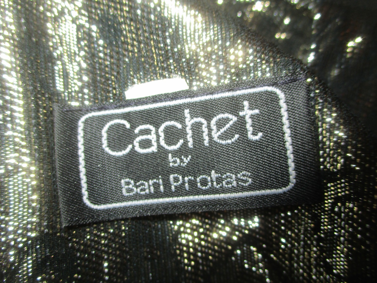 Cachet by Bari Protas vintage metallic/chiffon party dress
