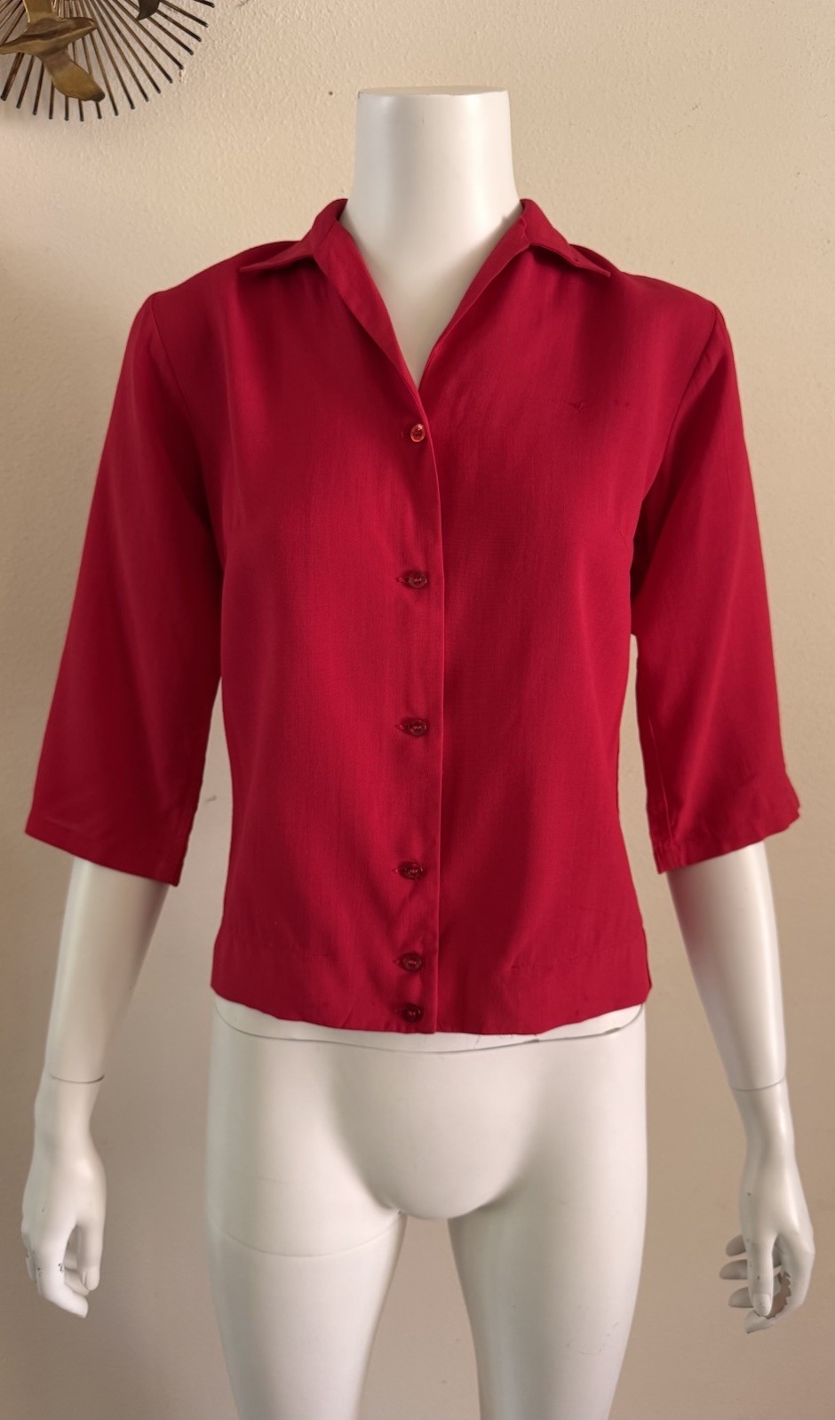 50s Woman’s King Louie Ten Strike Rayon Bowling Shirt Tiki Rockabilly Vintage