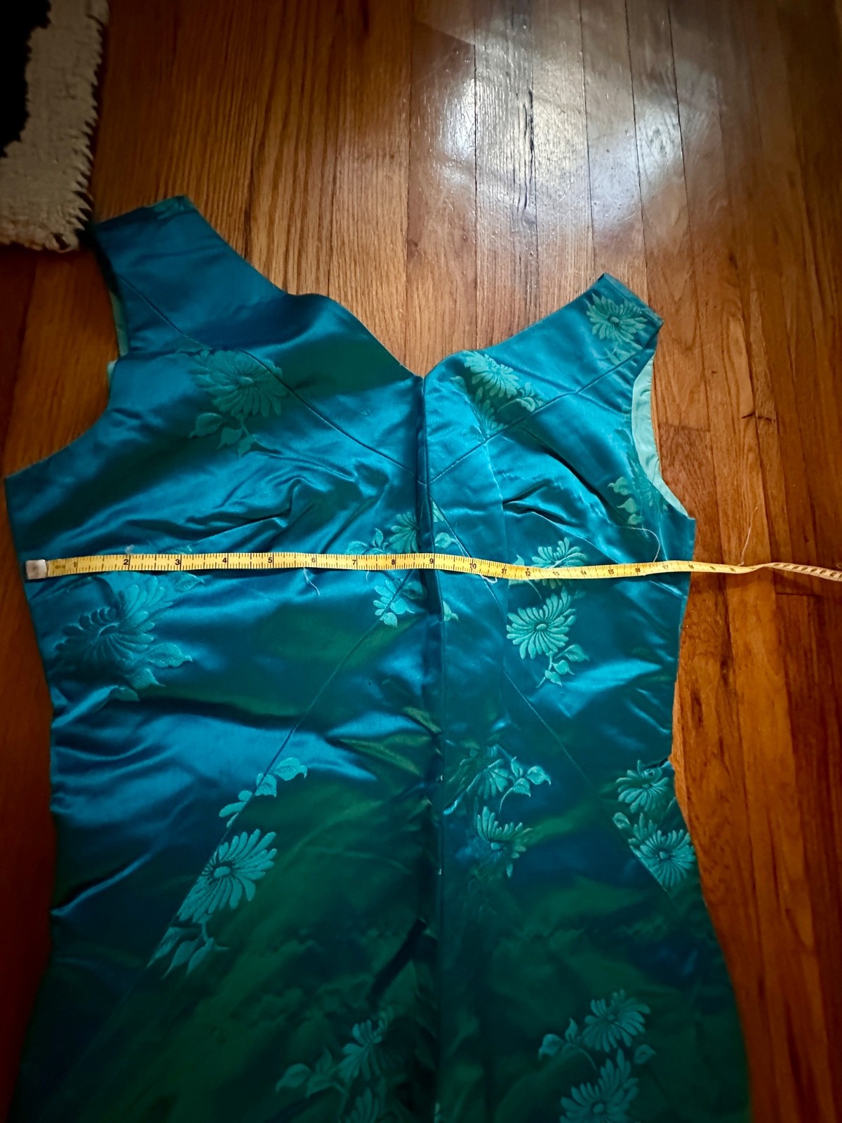 Vintage Chrysanthemum Brocade Gown