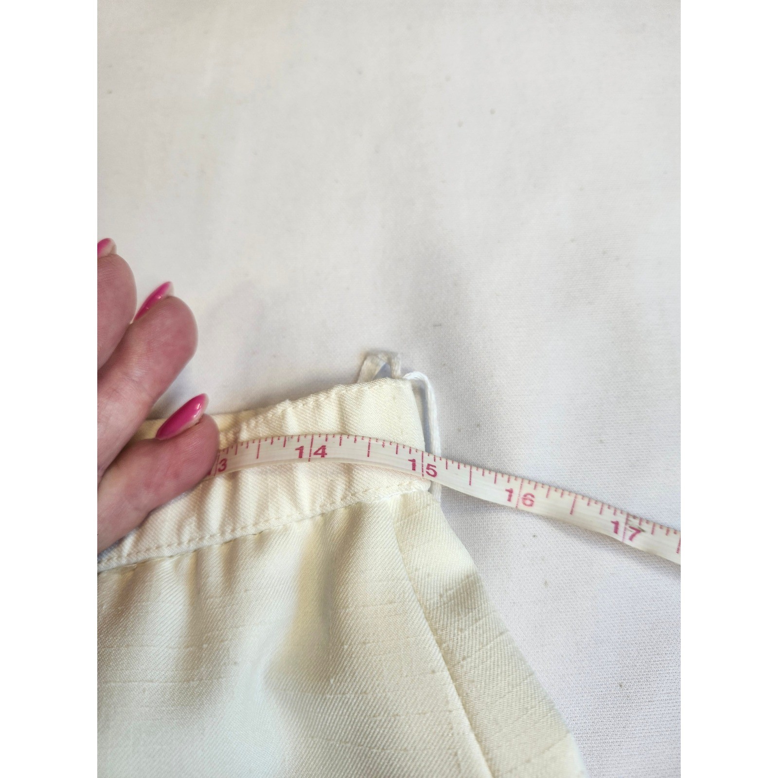 Vintage ILGWU Cream Skirt Suit Set Lace Shoulder Detail Ivory Union Made USA
