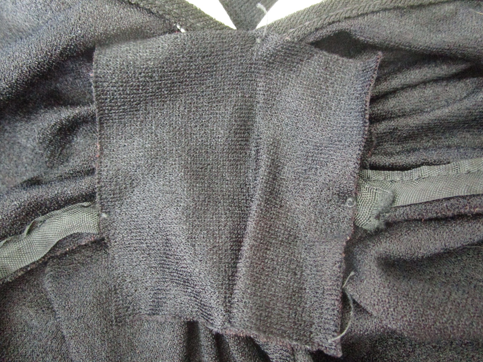 Vtg Goth Hostess Wednesday Peekaboo Keyhole Black Maxi Party Dress Handmade Gown