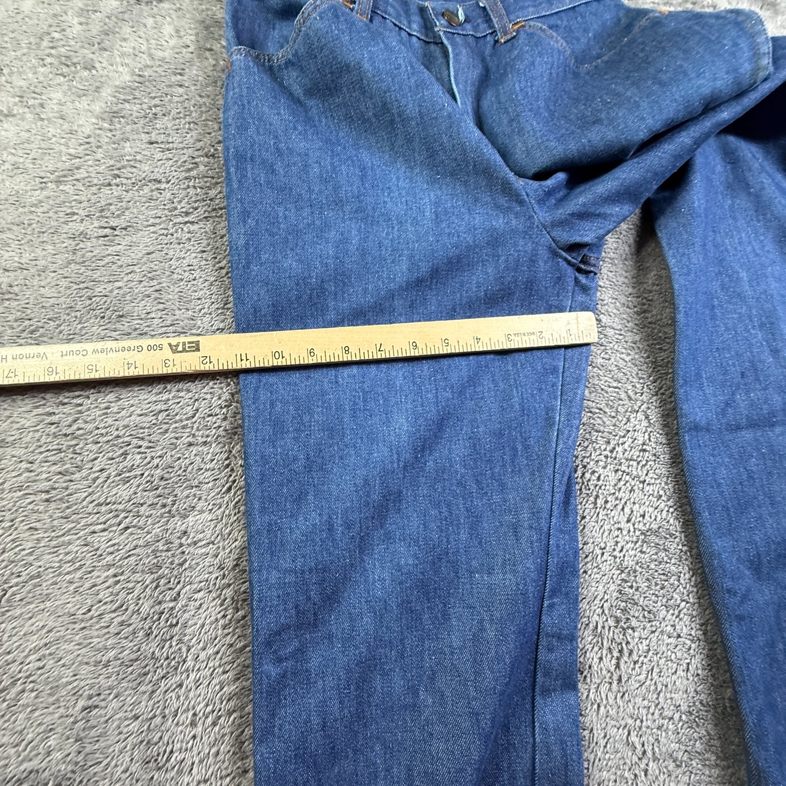 Vintage 70s Sears Womens 12 Bootcut Jeans Indigo Blue Denim Talon Zipper