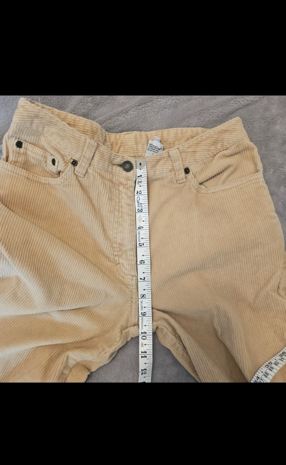 Vtg Newport News Academia Preppy Gold Corduroy Long Bootcut Pockets 6Tall