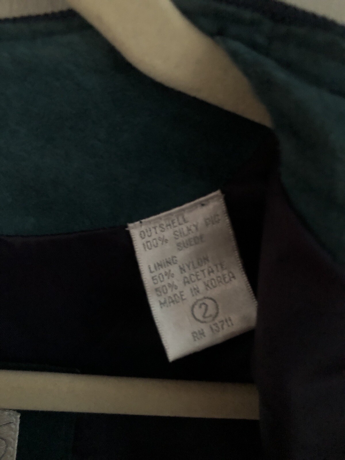 Suede PETITE TINY Y2K 1990s Lord & Taylor 2P Leather Jacket Teal Aqua Blue