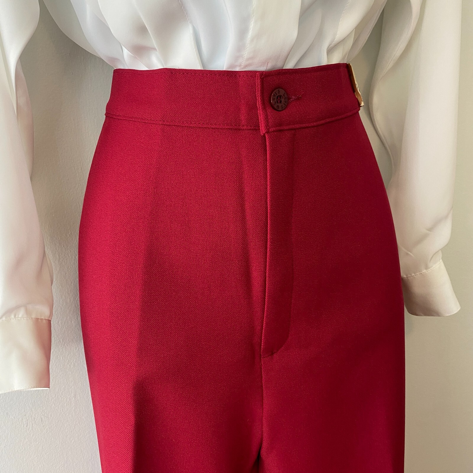 Vintage Levis Bend Over Pant Womens Straight Leg Vtg 14 Berry Trousers 28×33 New