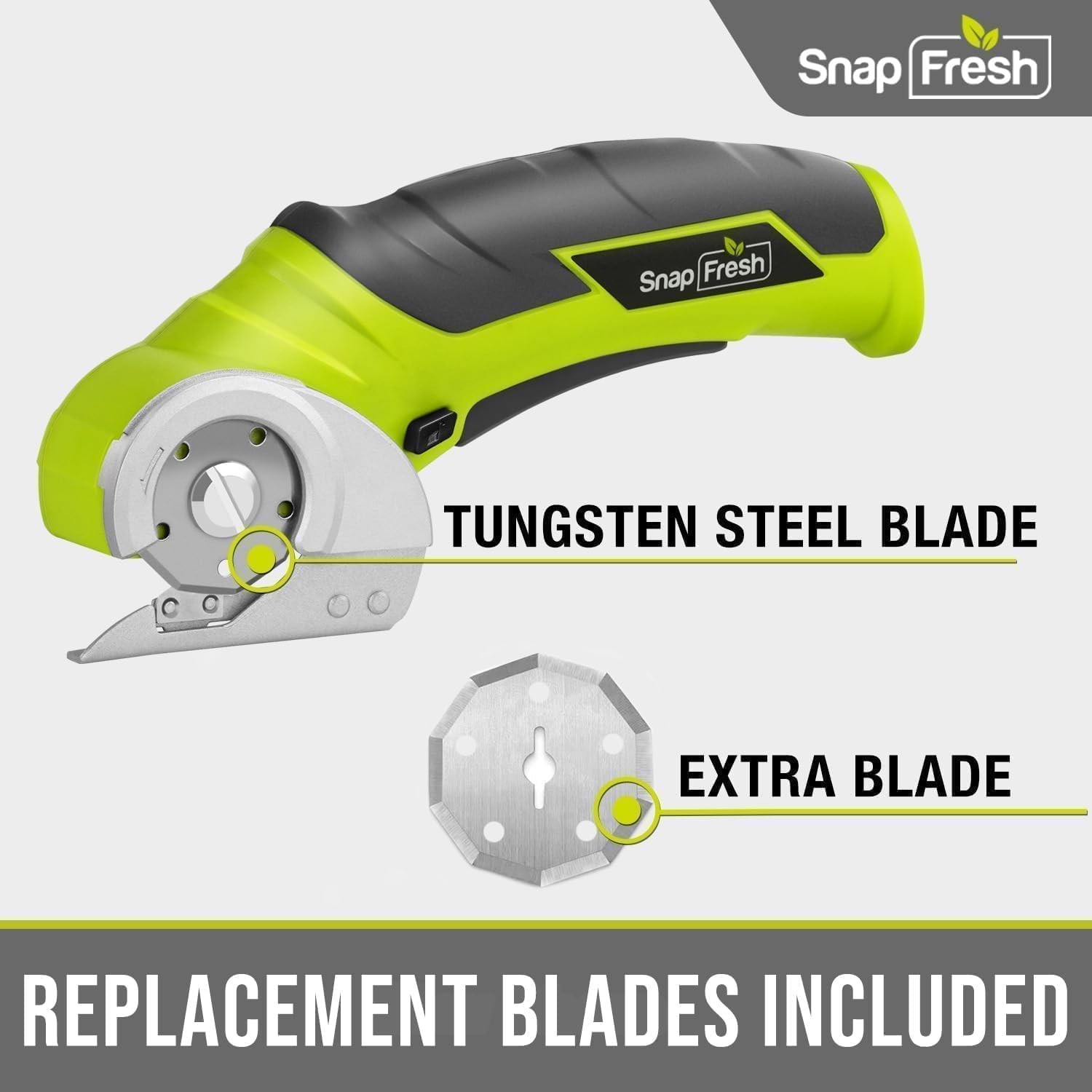 SnapFresh 4V Cordless Electric Scissors Mini Box Cutter Carpet Cardboard Leather