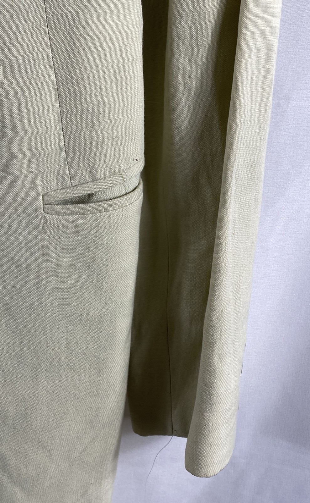 Vintage Dolce & Gabbana Women’s Cream Peaked Lapel Longline Blazer Sz M