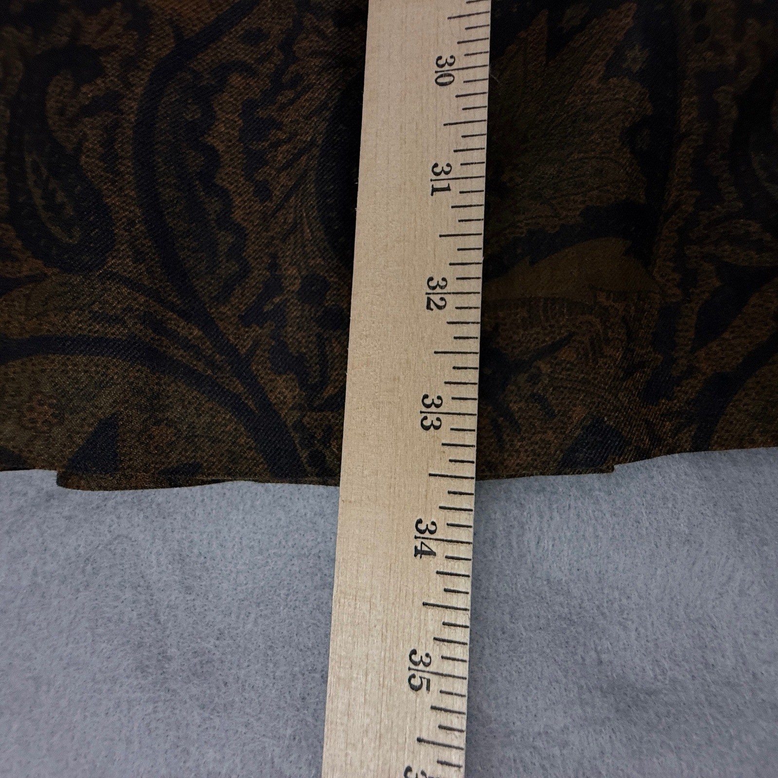 Martin Bayer Collection Skirt Women 12 Brown Paisley Pleated Pockets Vintage 80s