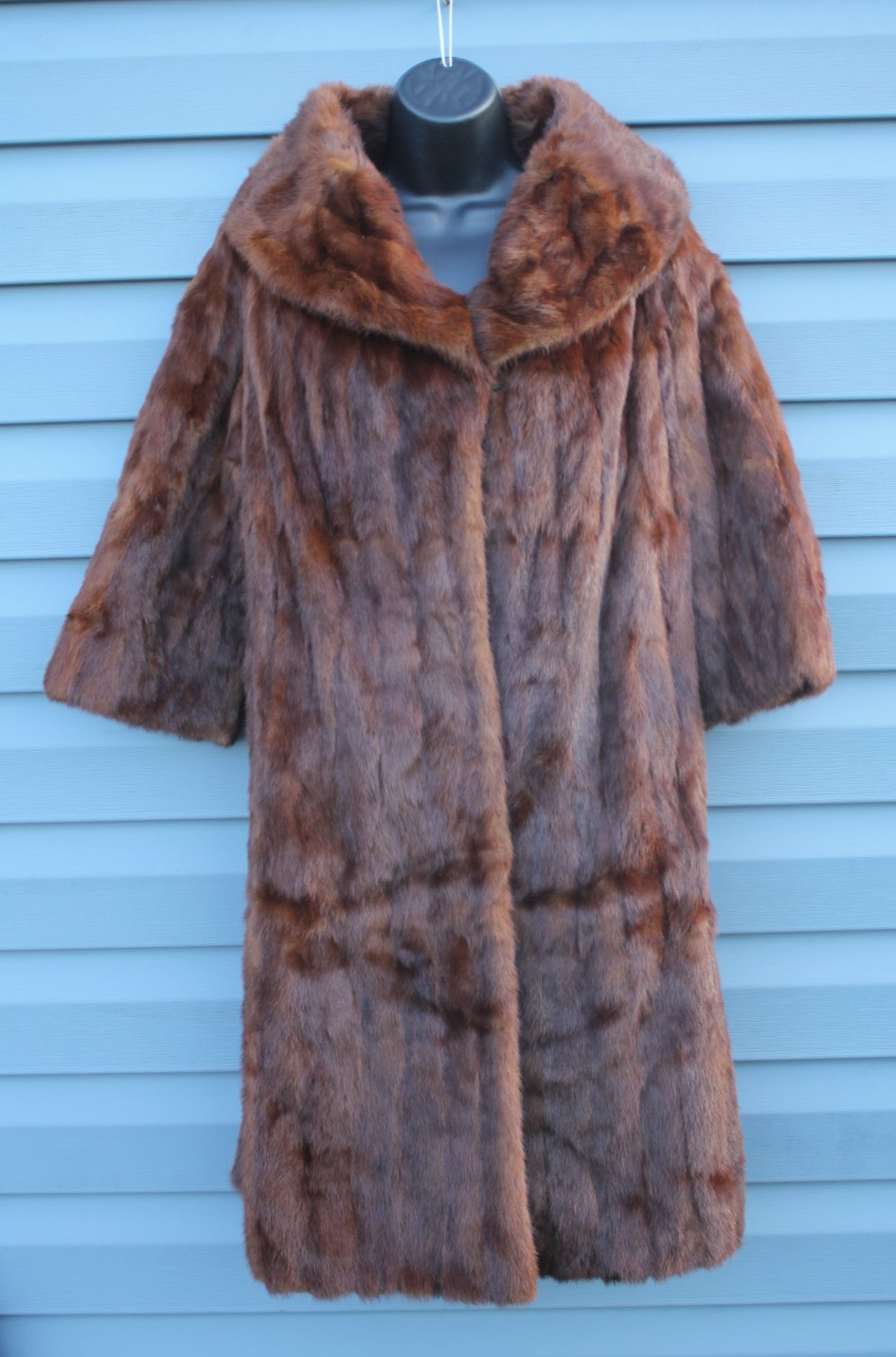 Vintage Koslows Genuine Mahogany Mink Mid Length Fur Coat Forth Worth S/M? LOOK
