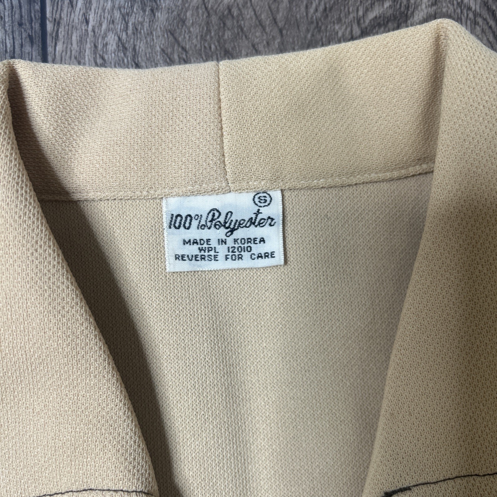 Vintage Sleeveless Lace Up Blouse Lot Of 2 100% Polyester Made In korea Tan ,Blu