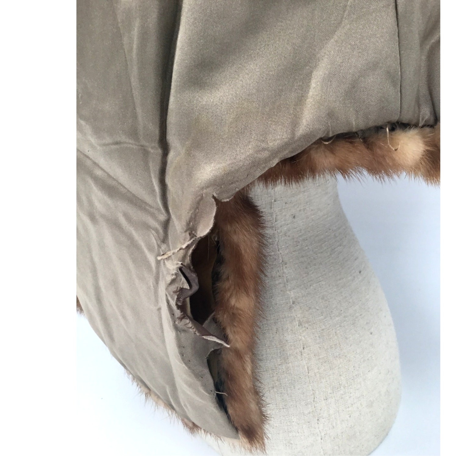 Vintage Evans Furs Davison’s Genuine Fur Capelet Stole Brown Damaged 17″ Collar