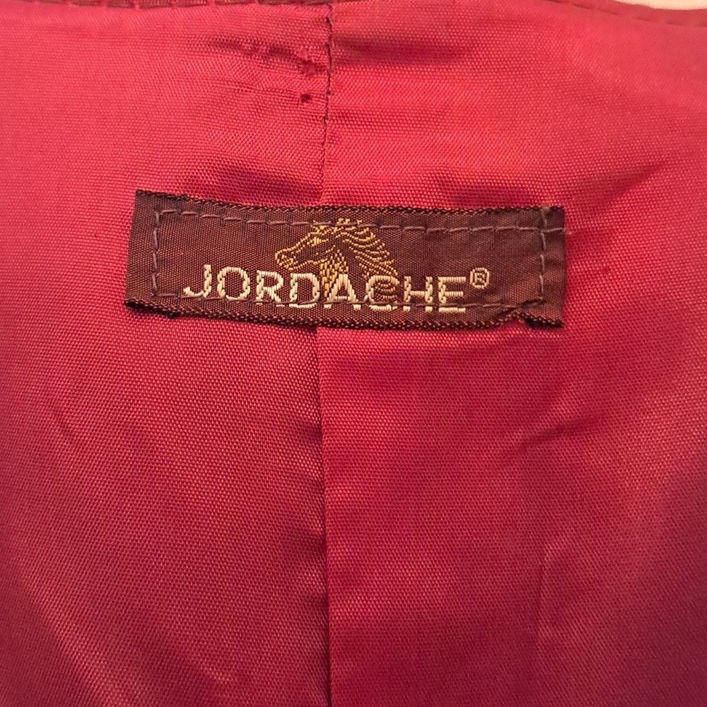 Jordache Womens Vintage Burgundy/Wine Suede Fringe Vest Western M/14