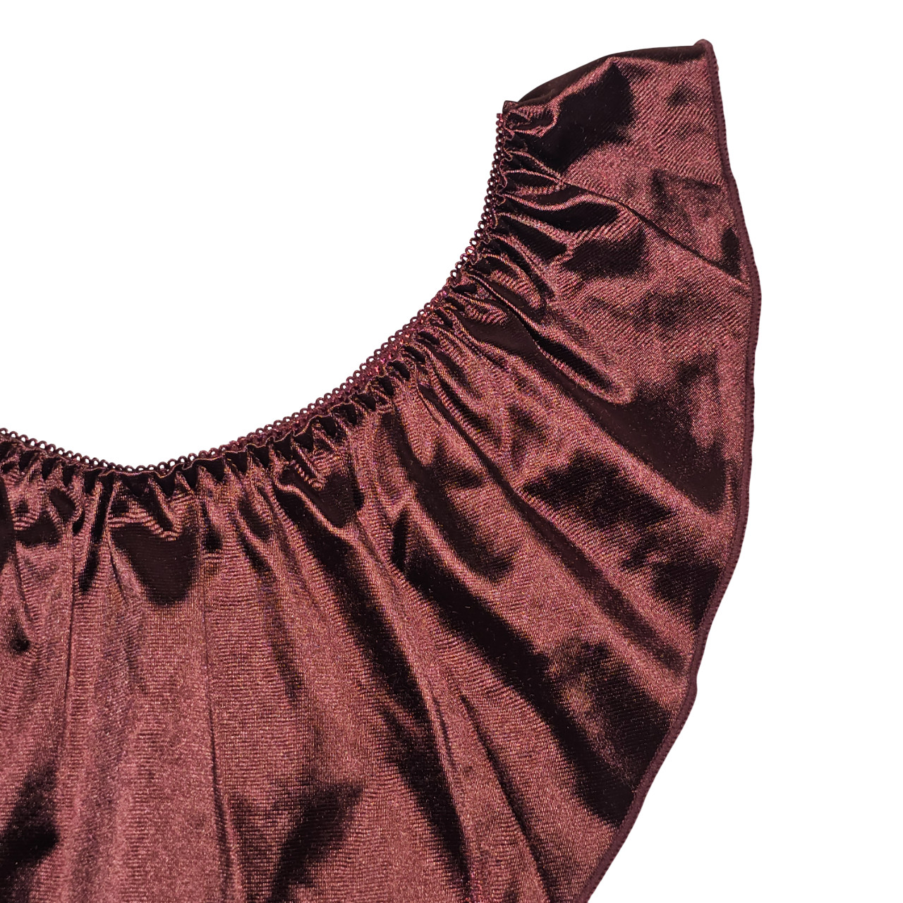 Sissy Glossy Satin Panty Tap Flutter Sleep Short Brown Brief Size 8-9 Hip 42-46″