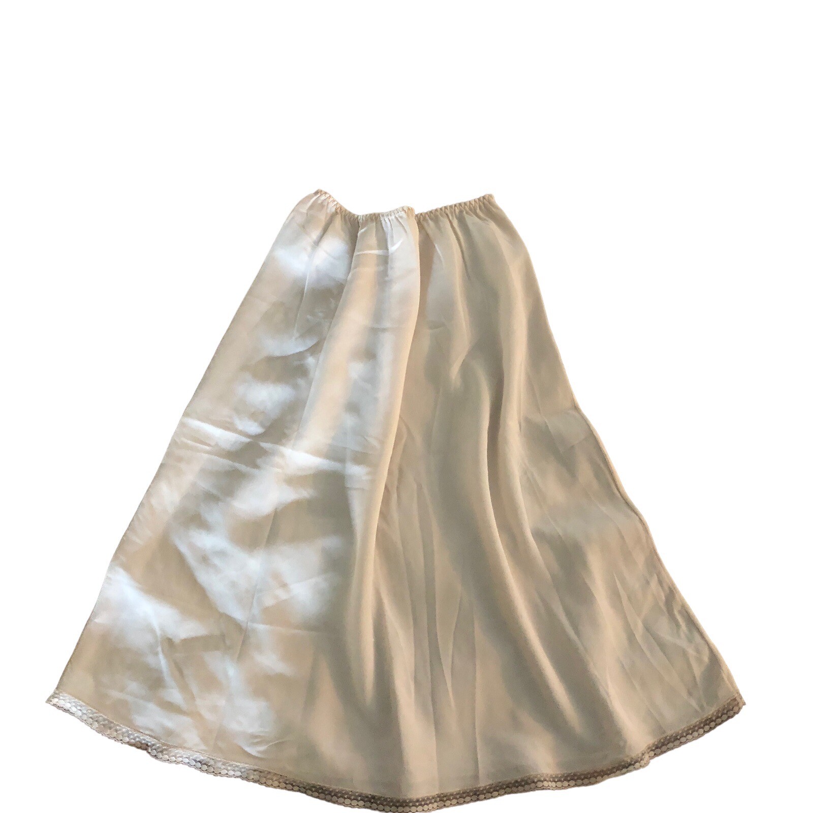Vintage Half-Slip Dainty Lace Trim Cream 20″-32″Waist 25″L SMALL Pre-Owned
