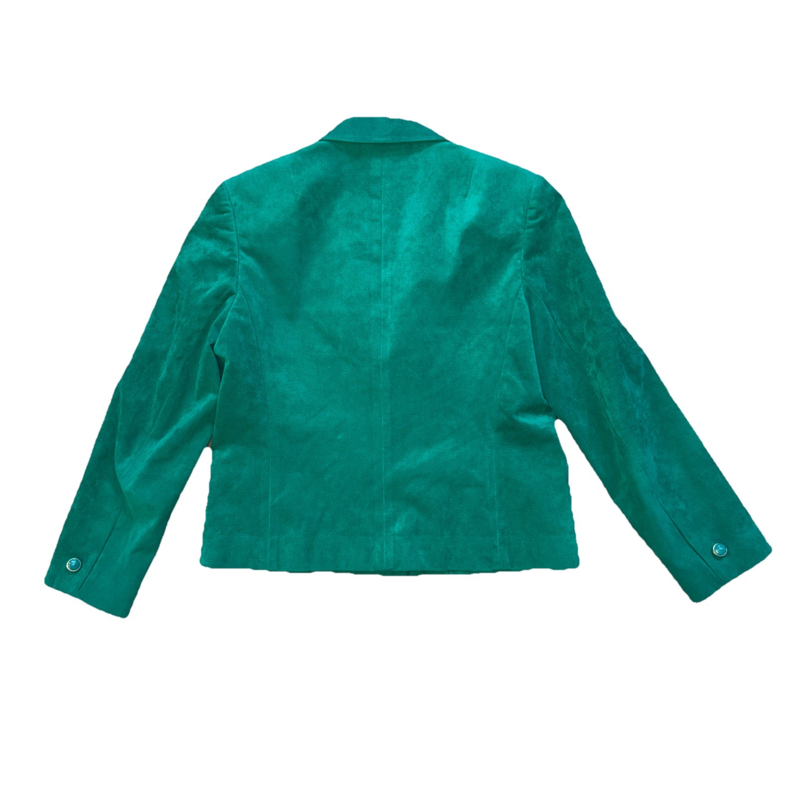 Vintage Roth LeCover Ultrasuede Skirt Suit Green Petite 6 Union Made USA