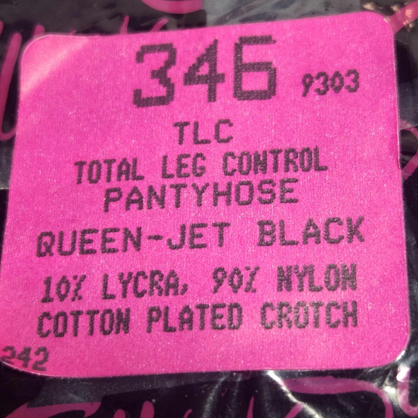 2 Vintage Silkies TLC Pantyhose Queen Beige #321 & Jet Black #346 Hosiery Hose