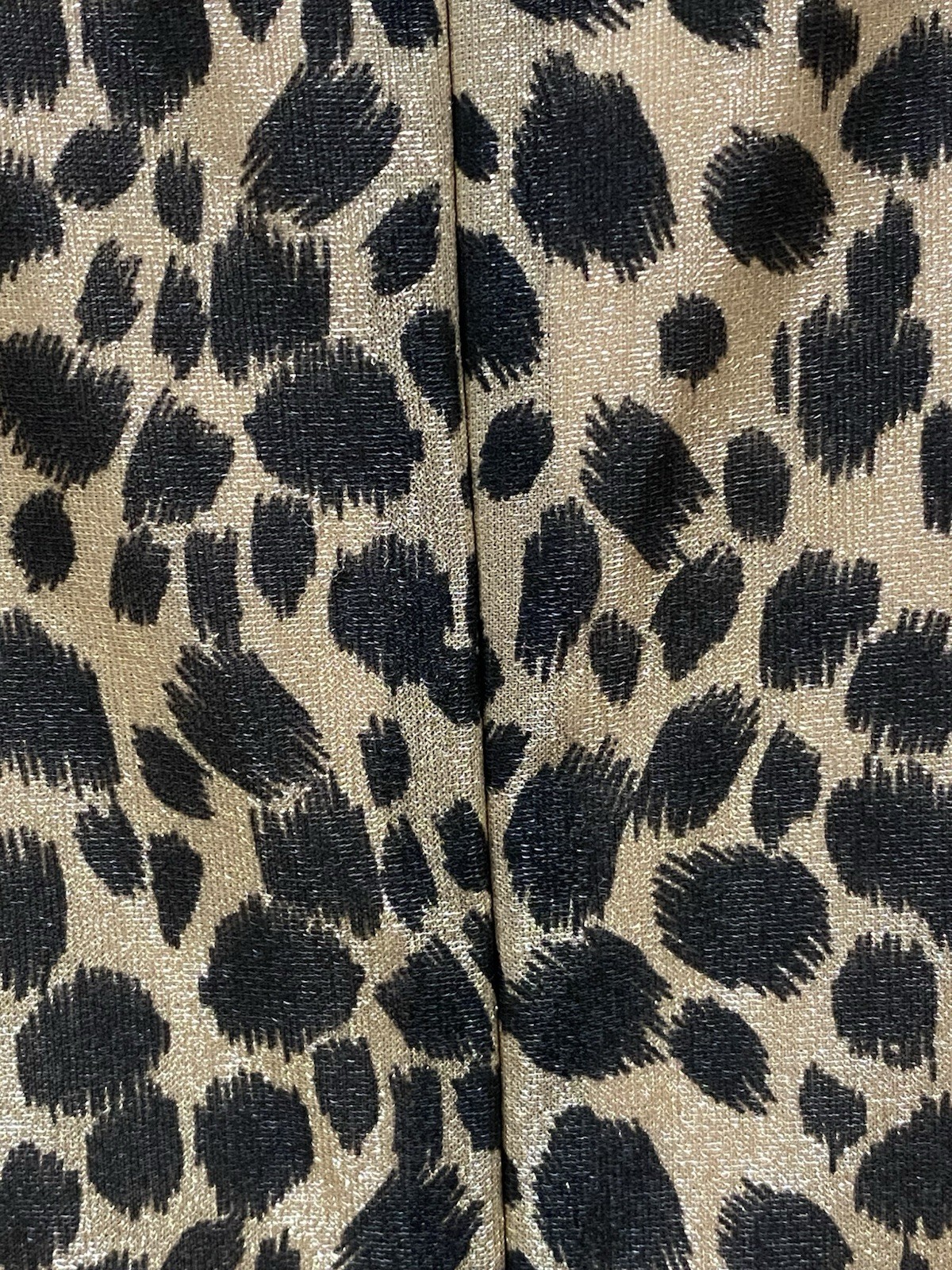 Vintage Y2K Joseph Ribkoff Leopard Print Black/Gold Shimmer Slip Dress Sz. 8