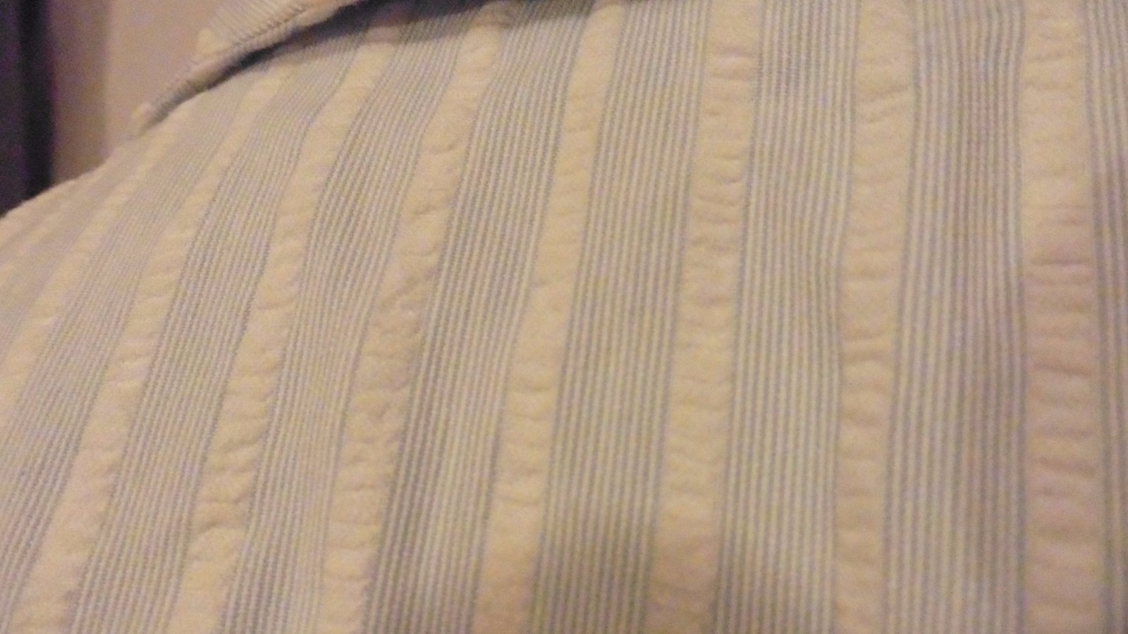 50-60s Light Blue and White Striped Seersucker Top & Skirt