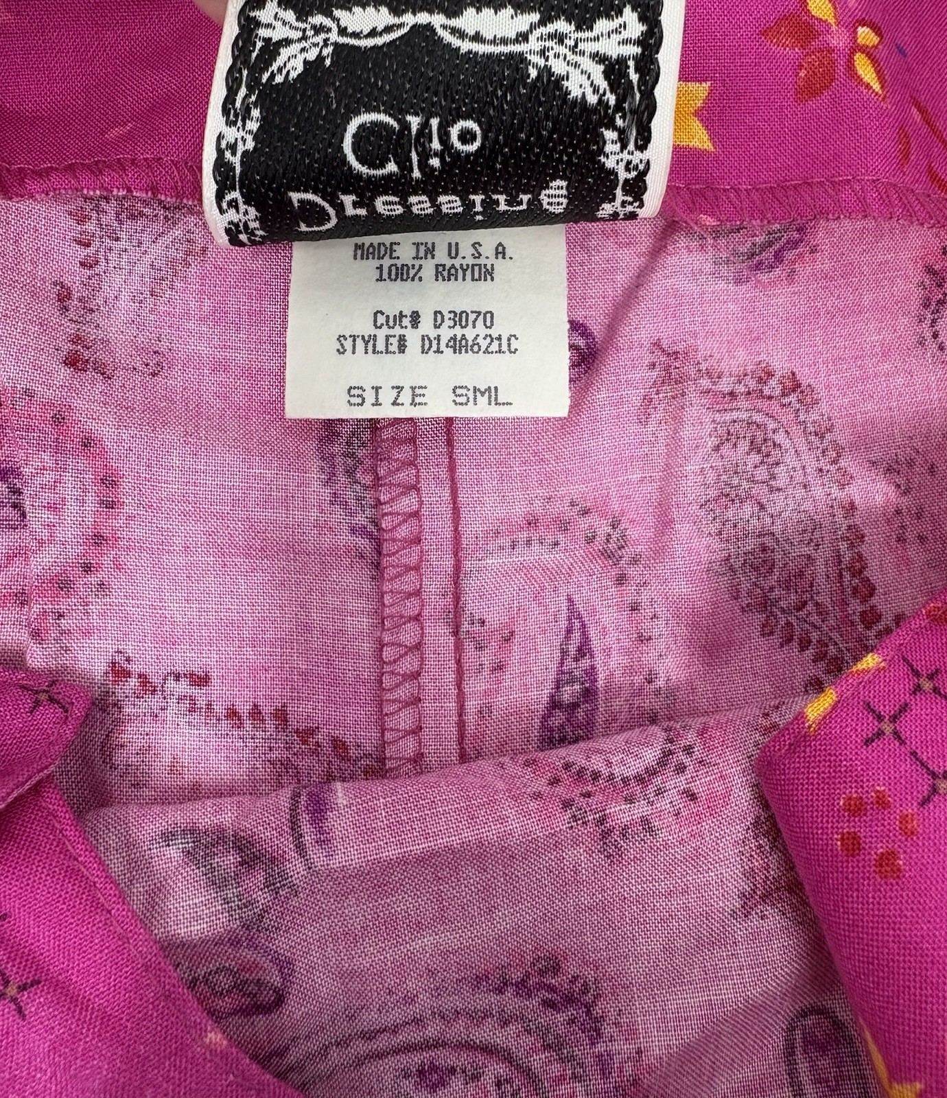 Vintage Dressing Clio Maxi Dress Grandma Pink Paisley Peasant Cottagecore Sz S
