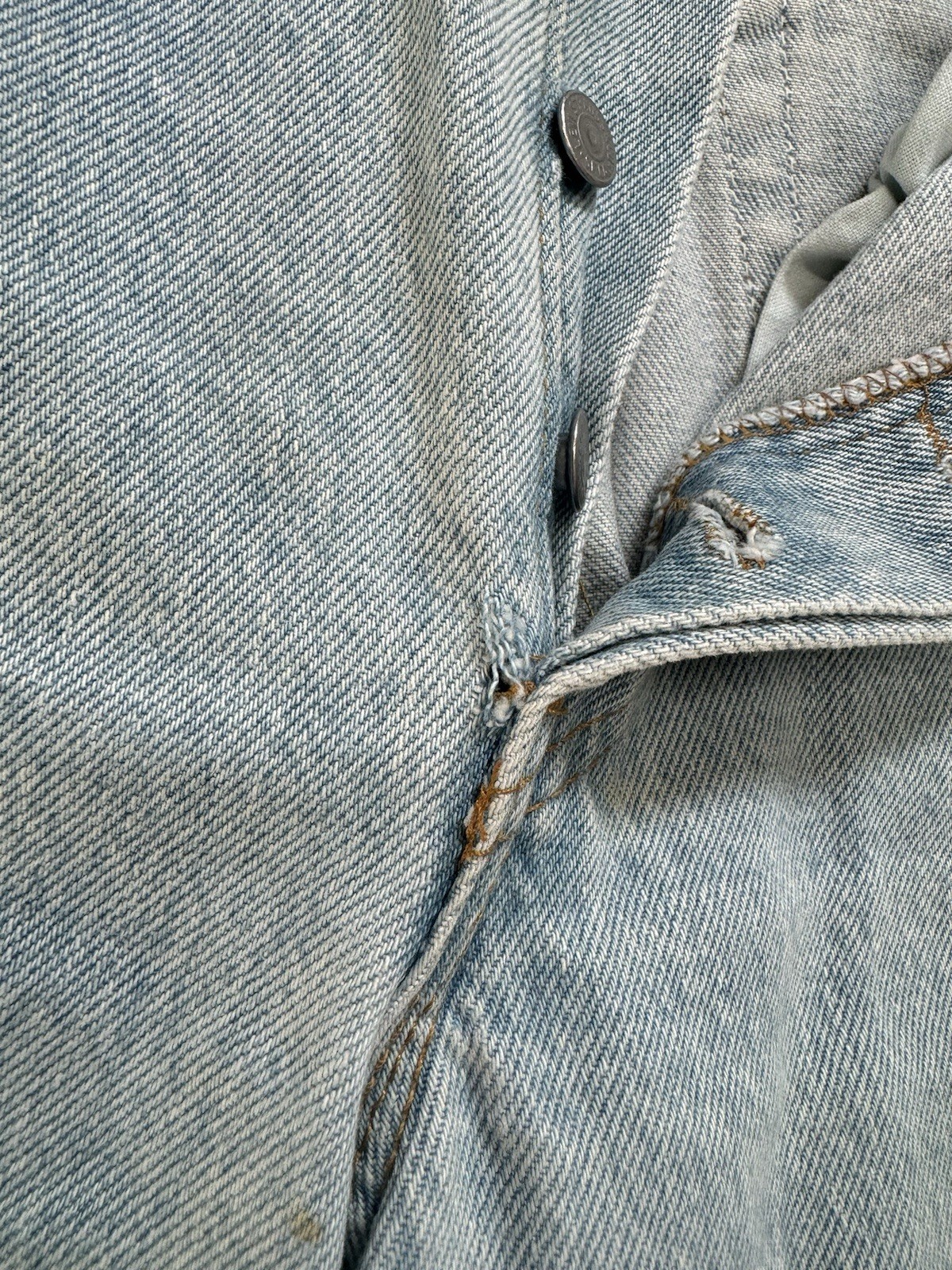 Vintage 1990s Levi’s 701 Student Light Wash Perfectly Faded Distressed 26 x 29