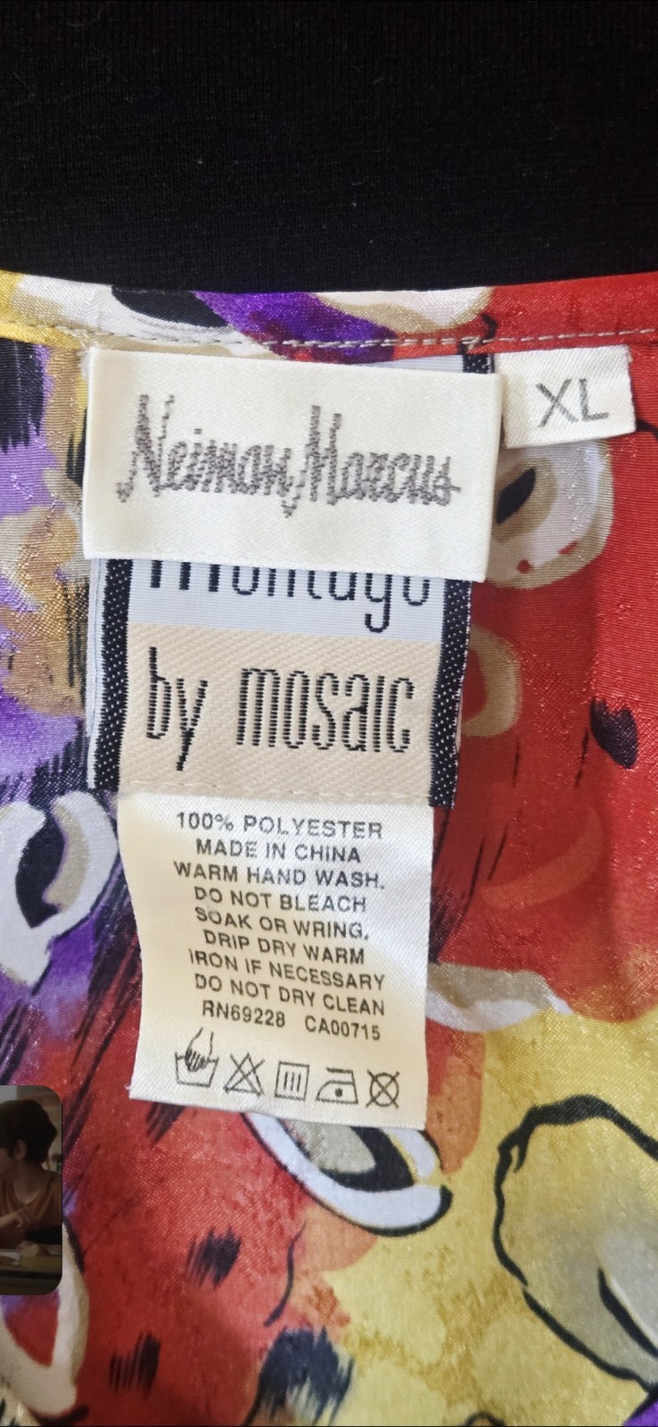 1980s MONTAGE BY MOSAIC Colorful Vintage Ruffled Pleated Full Sweep Skirt Set XL