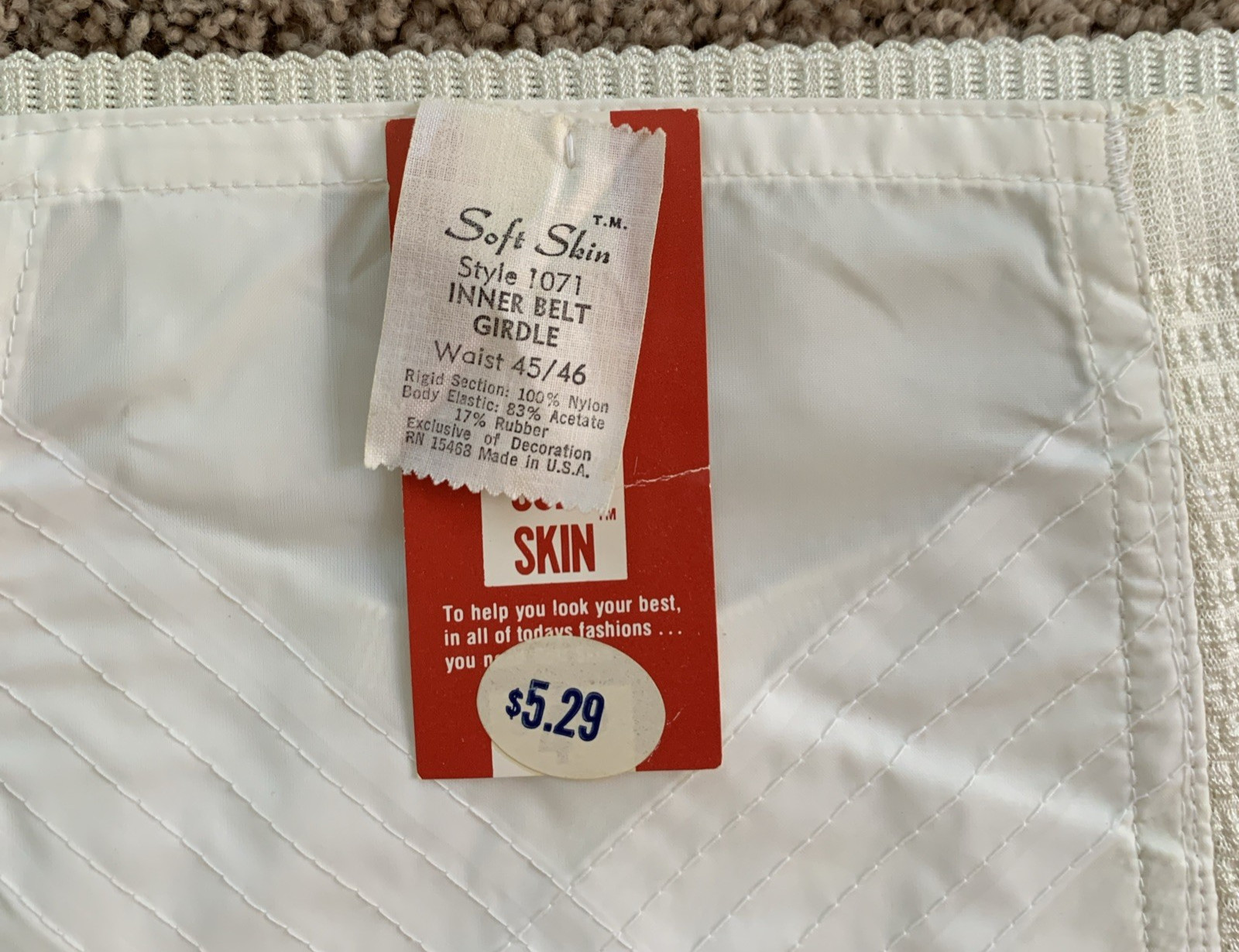 Vintage NWT Soft Skin Open bottom girdle – size 45/46 Waist