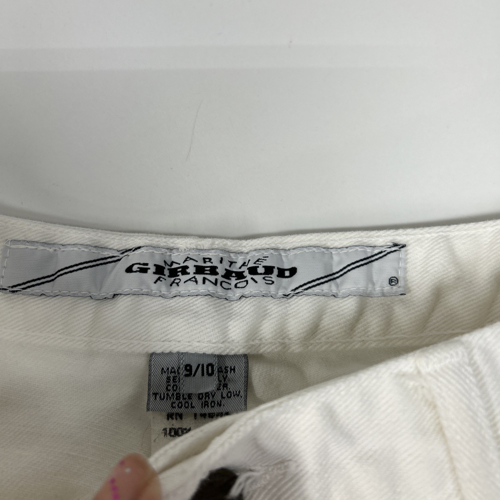 VTG Marithe Francois Girbaud White Jean Shorts Sz 9/10 Women’s