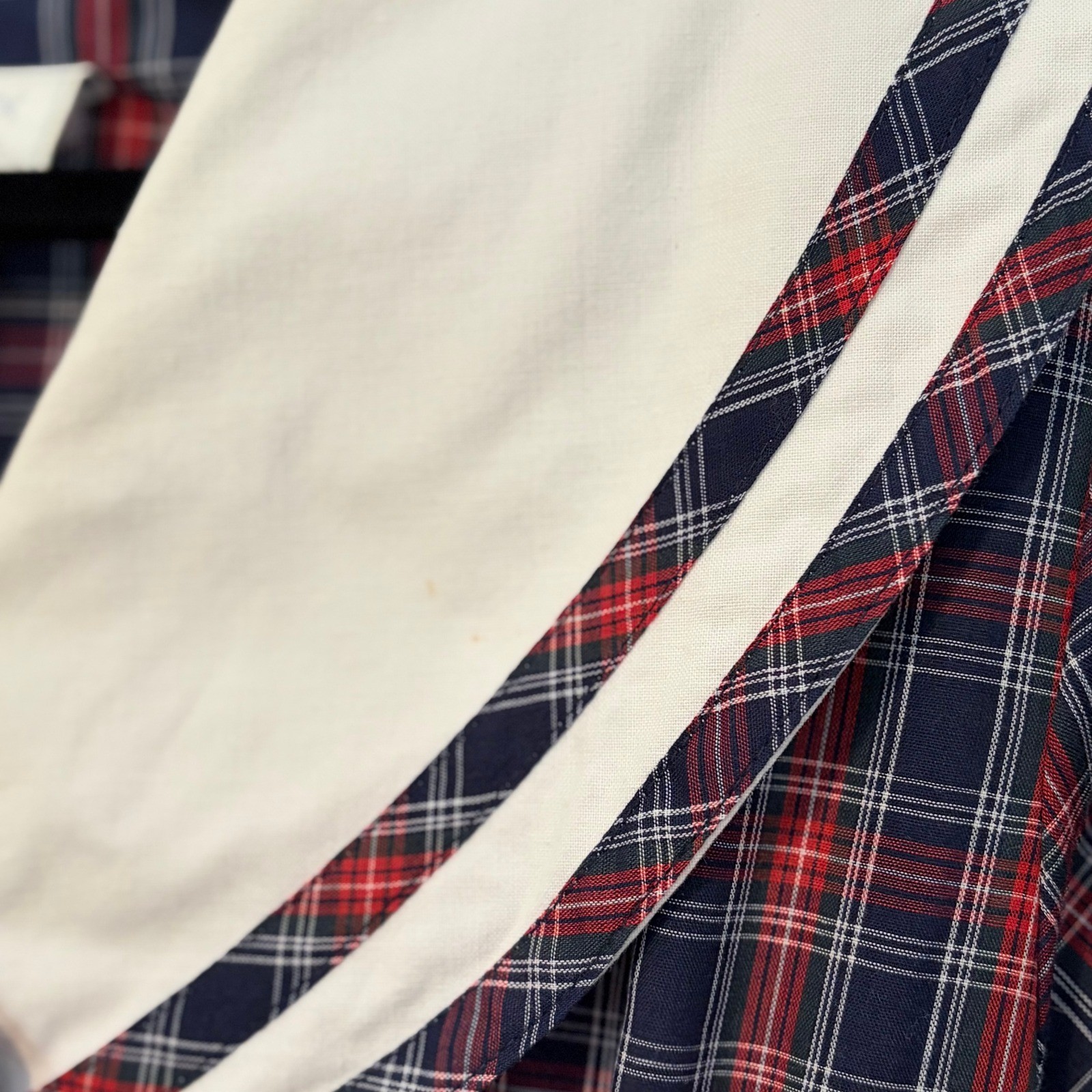 Gunne Sax Jessica McClintock Vintage 80s Red Blue Plaid Sailor Collar Midi Dress
