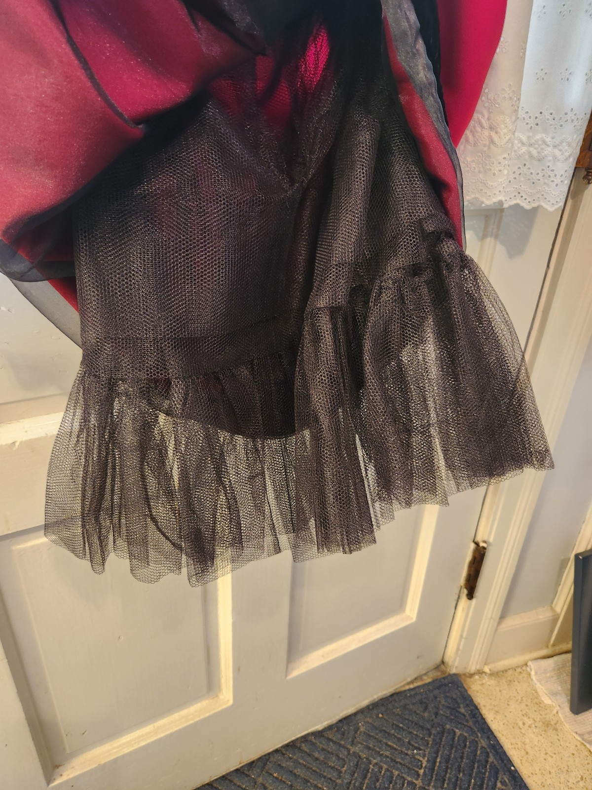 Vintage ESTEVEZ Strapless Cocktail Dress – Black/Red – Excellent Condition