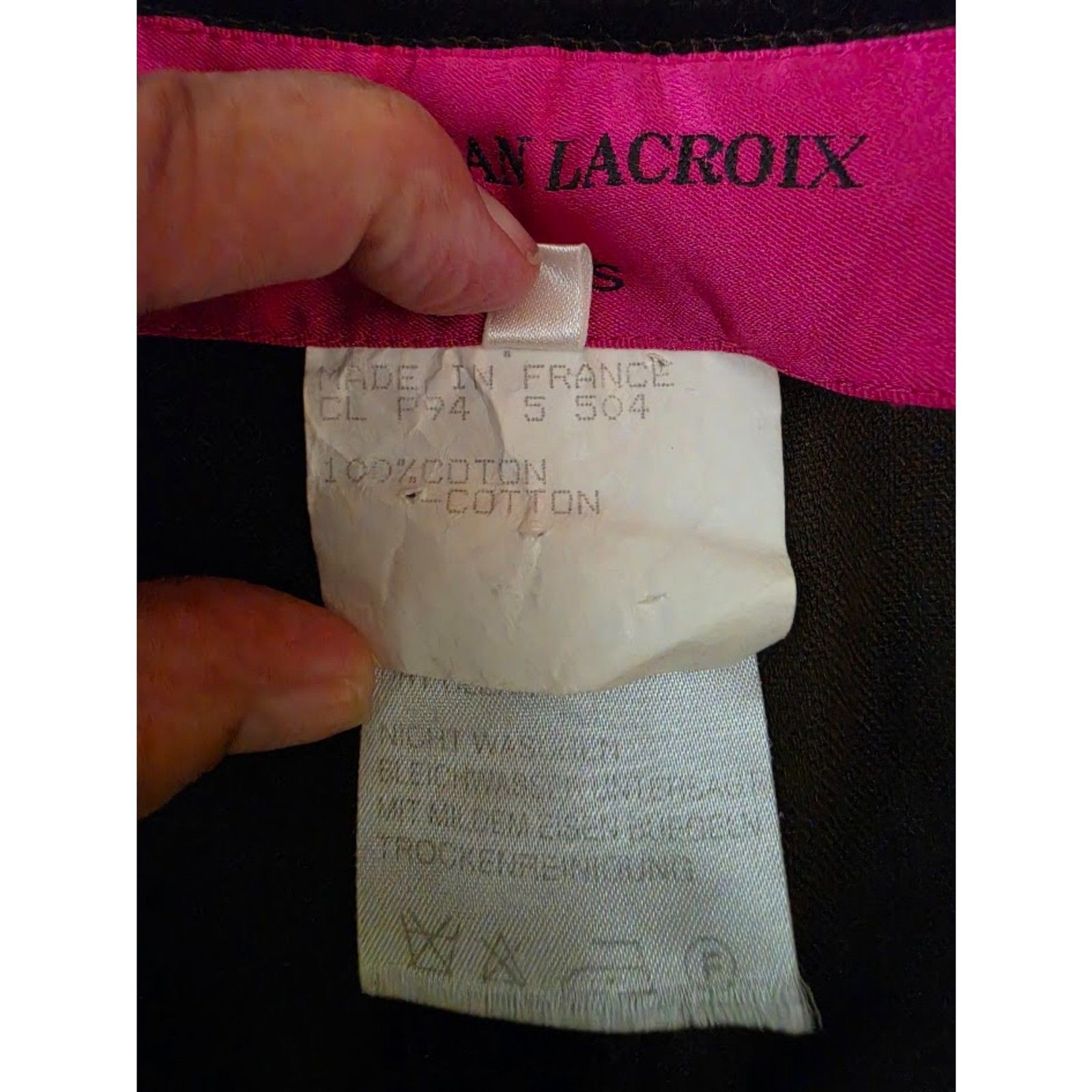 Vintage Christian Lacroix Paris chocolate velvet pleated pants– SEE Photos Flaw