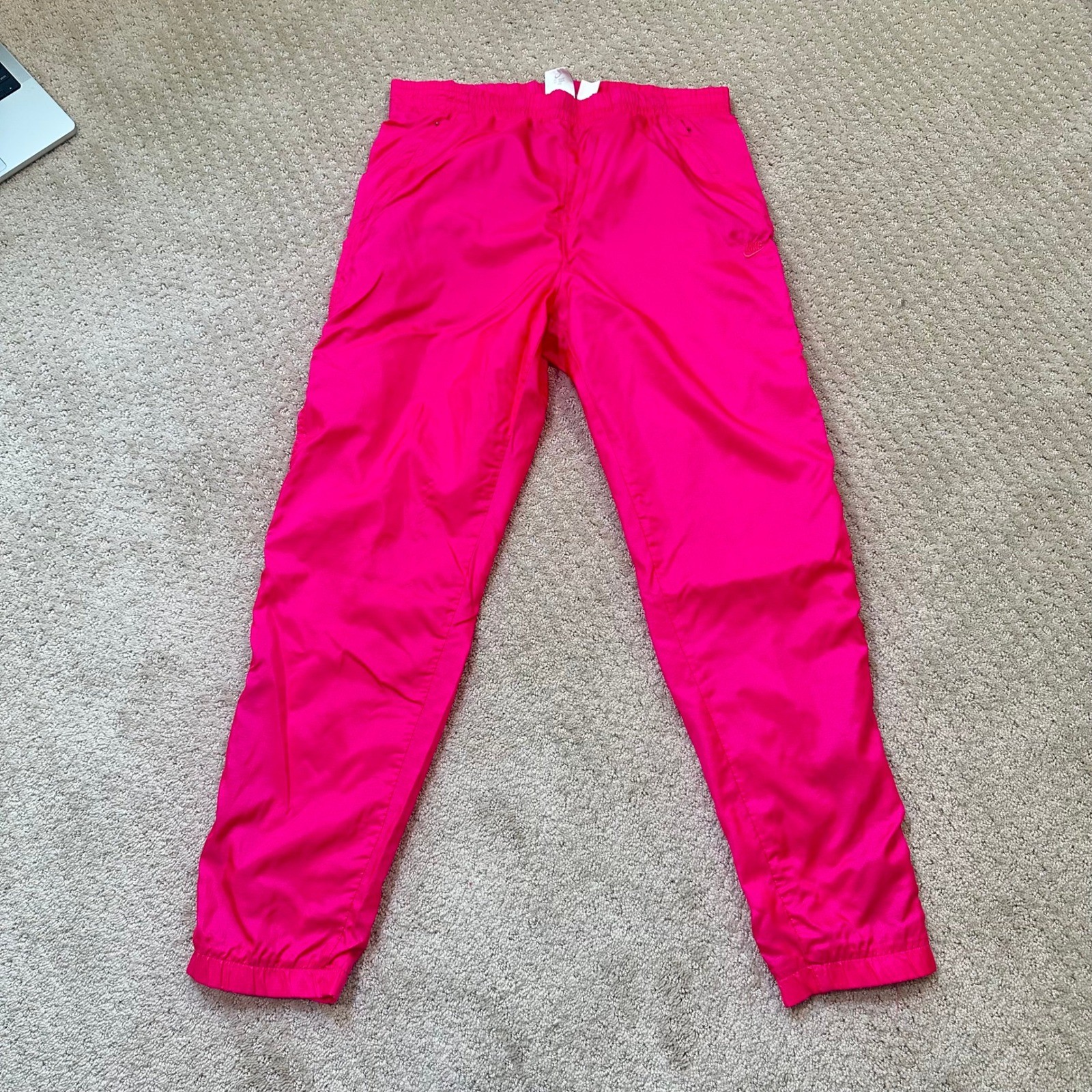 Vintage Nike Track Suit Womens Medium 10-12 Neon Pink Windbreaker Pants 80s 90s