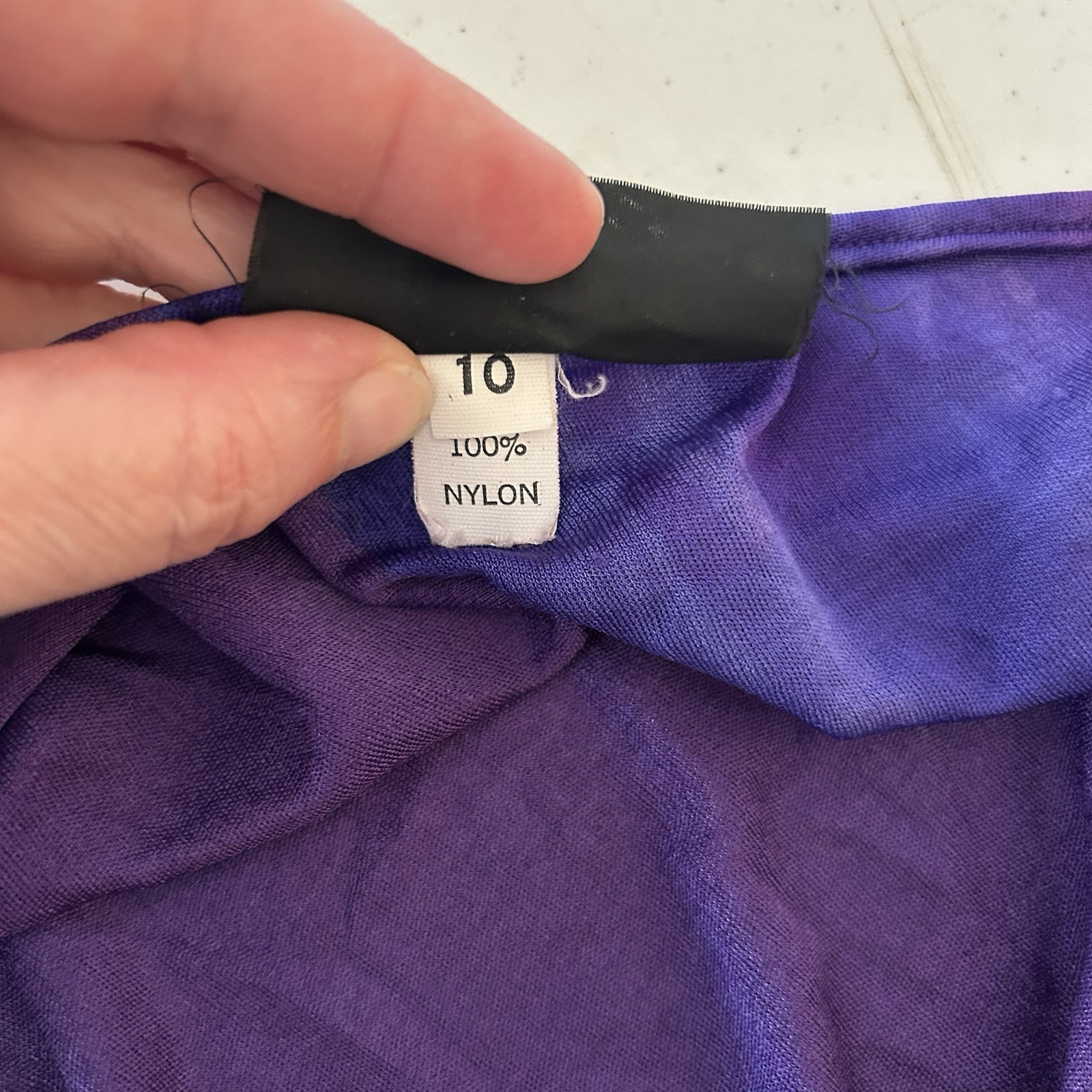 Vintage Whispers Size 10 Goddess Gown Lingerie One Shoulder Purple Nightgown