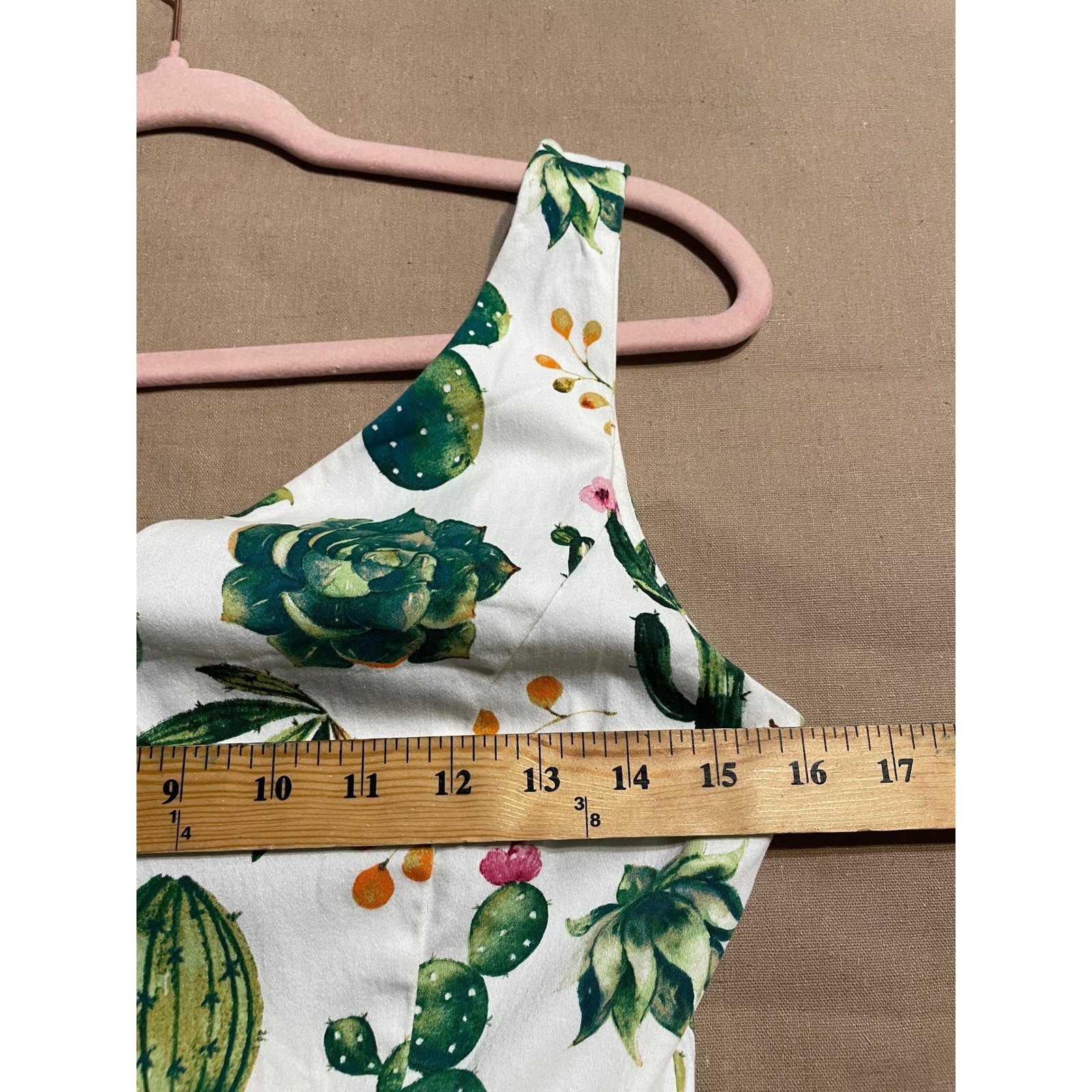 Modcloth IXIA Succulents Cactus Dress Size M Retro Houseplants Gardening Plants
